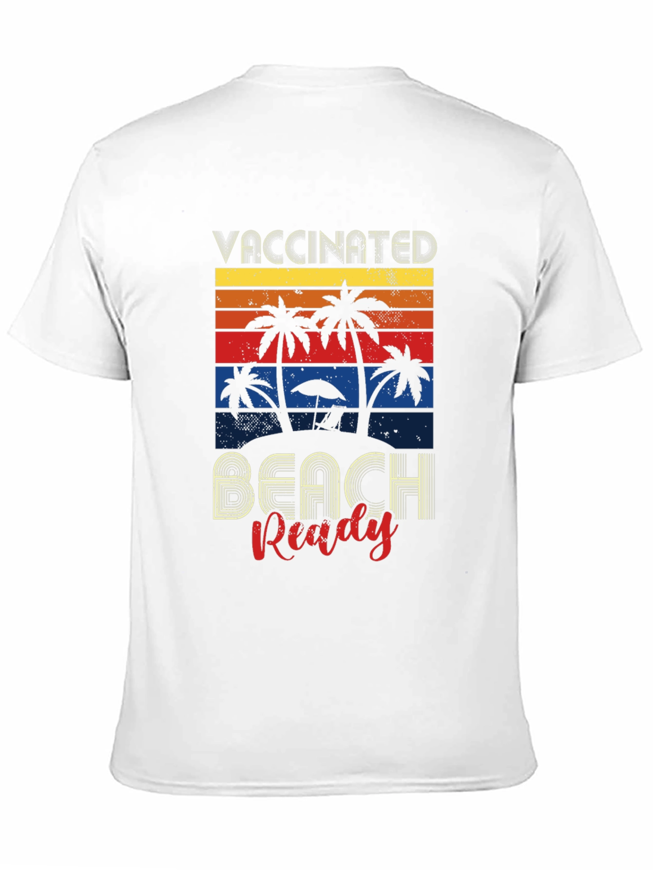 Vaccinated Beach Ready Graphic Tee - Retro Summer Vibes
