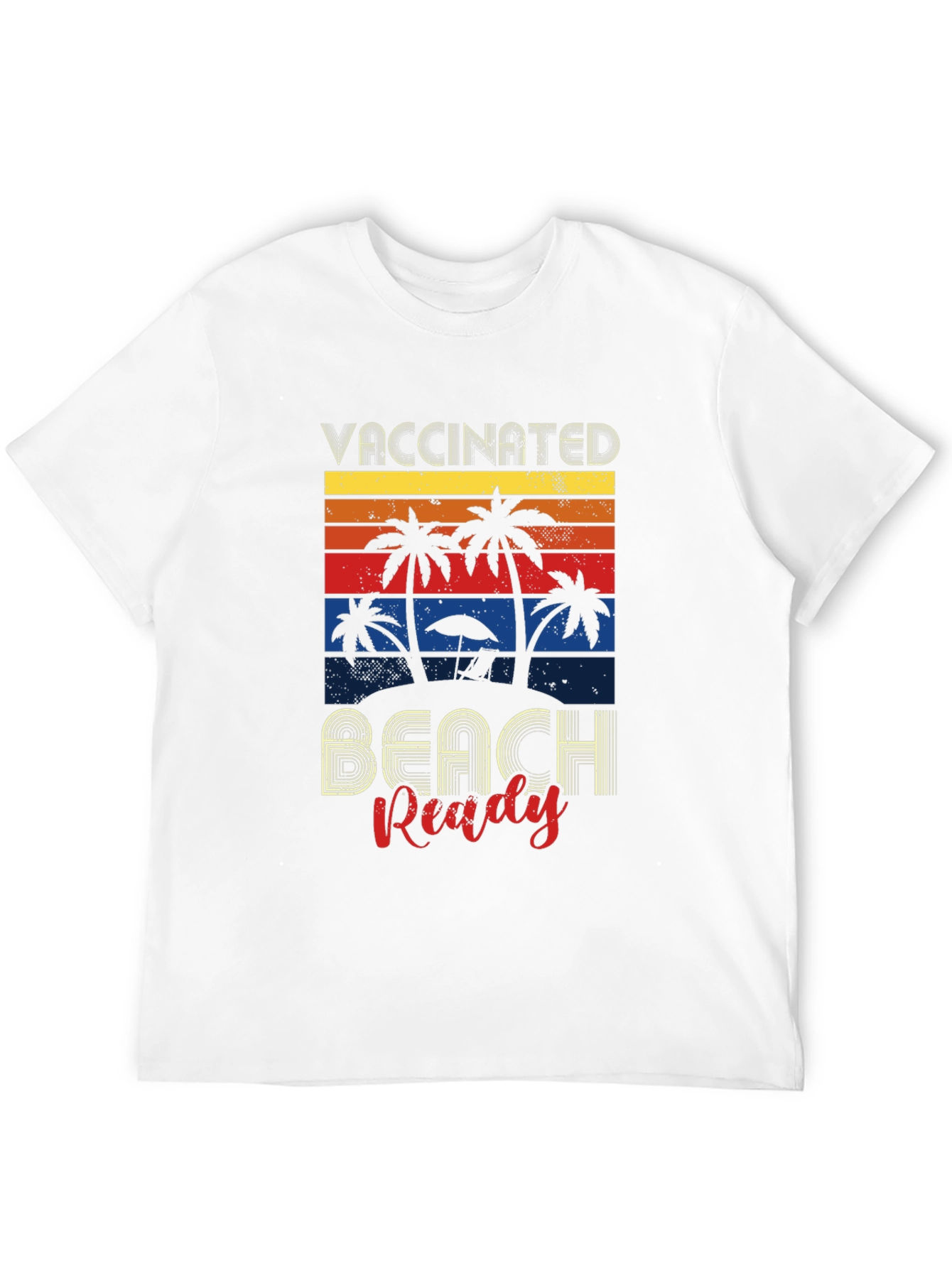 Vaccinated Beach Ready Graphic Tee - Retro Summer Vibes