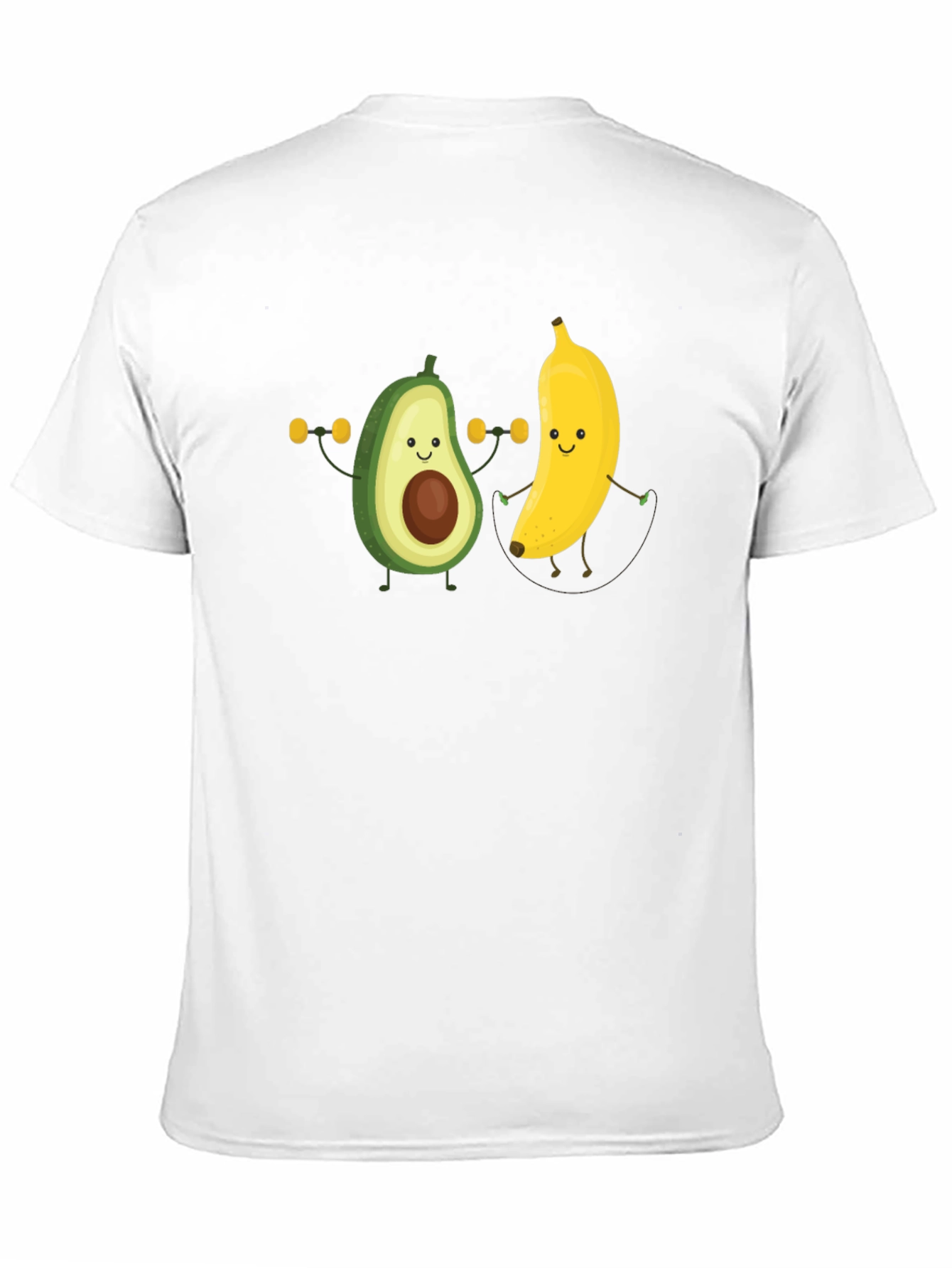 Funny Avocado Banana Workout Black T-Shirt