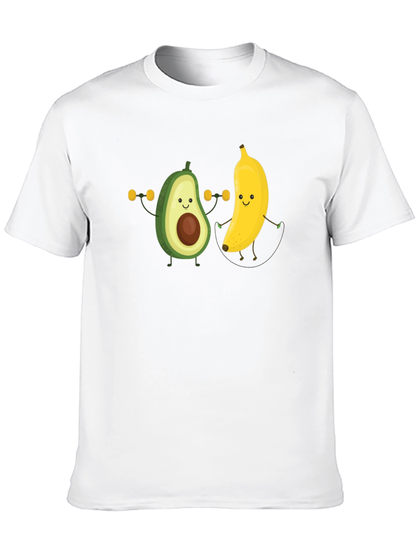 Funny Avocado Banana Workout Black T-Shirt