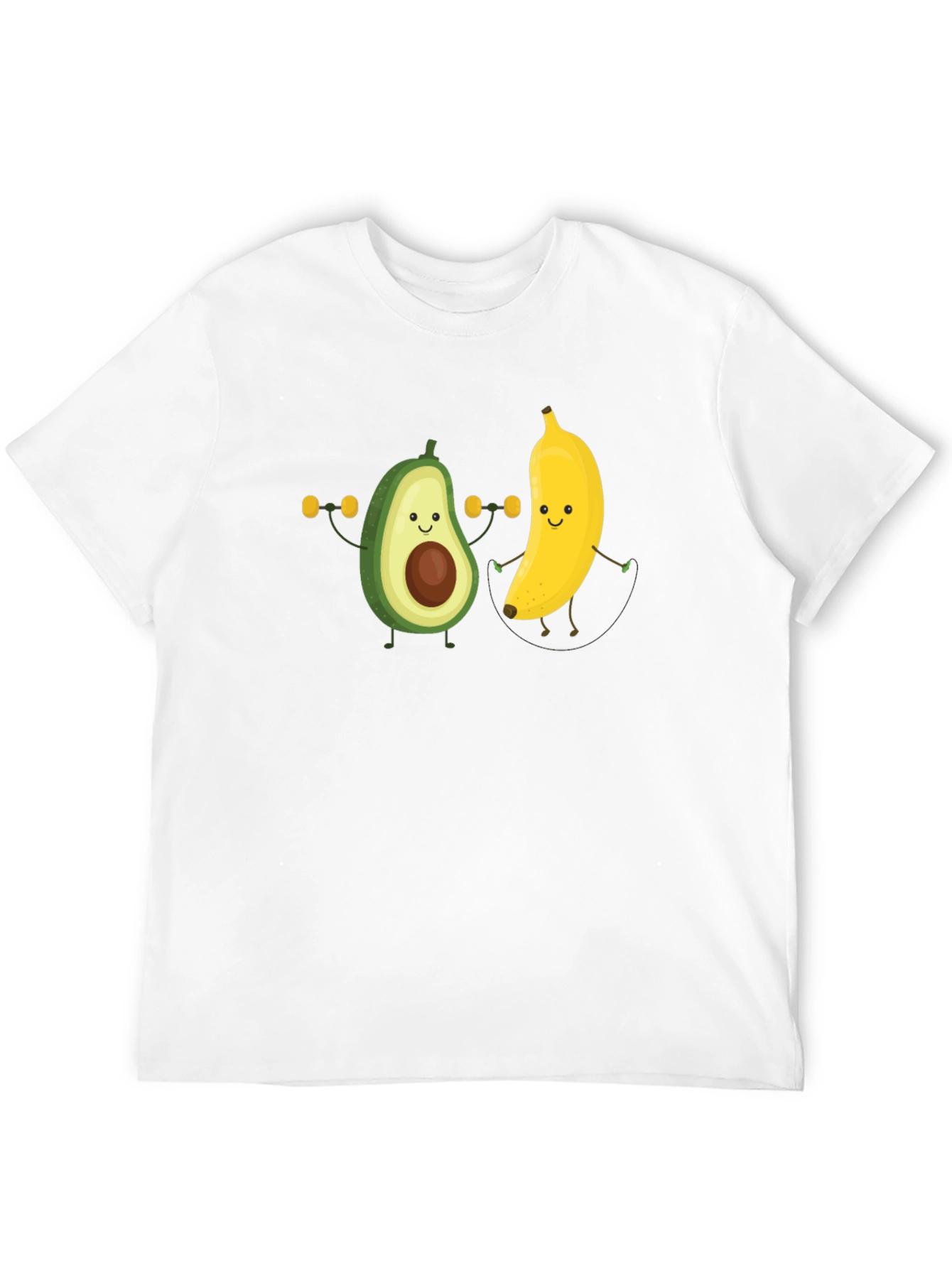 Funny Avocado Banana Workout Black T-Shirt
