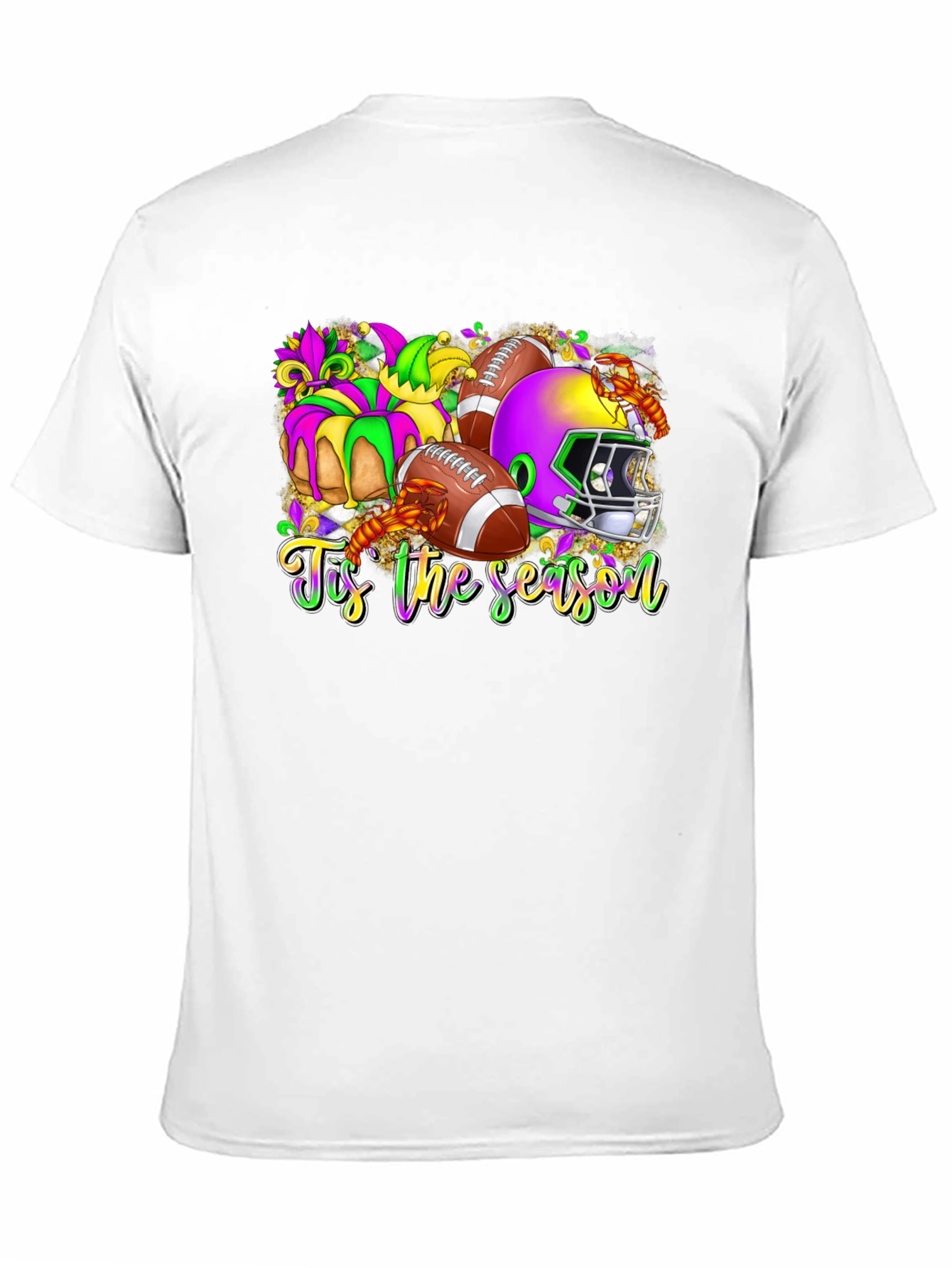 Mardi Gras Football Season T-Shirt
