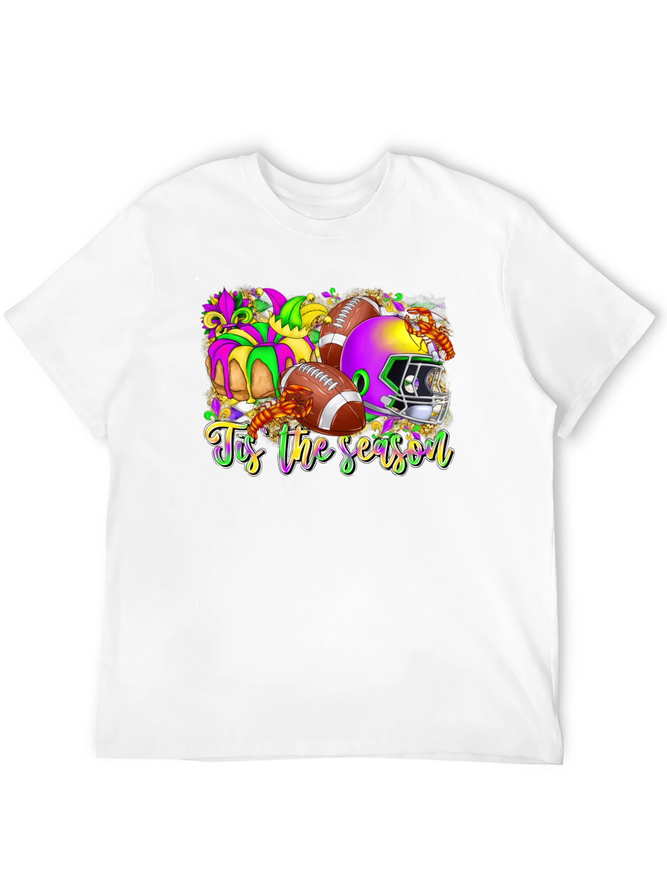 Mardi Gras Football Season T-Shirt