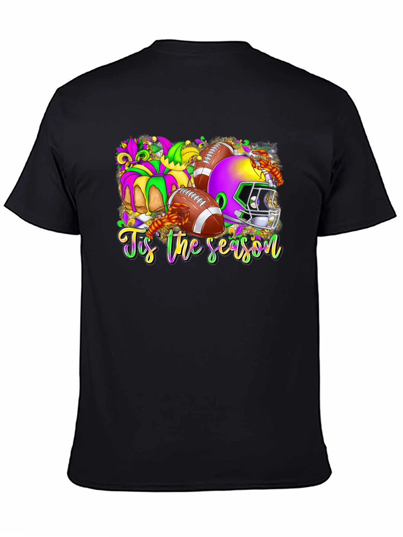 Mardi Gras Football Season T-Shirt