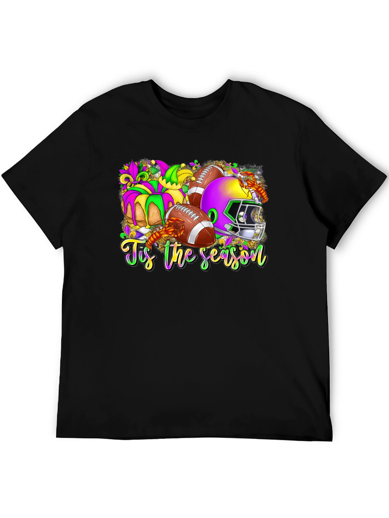 Mardi Gras Football Season T-Shirt