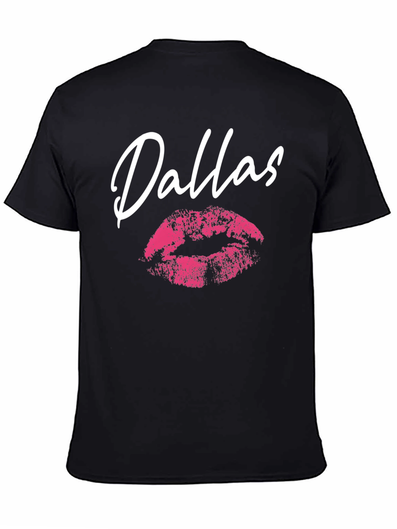Dallas Lips Graphic Black T-Shirt