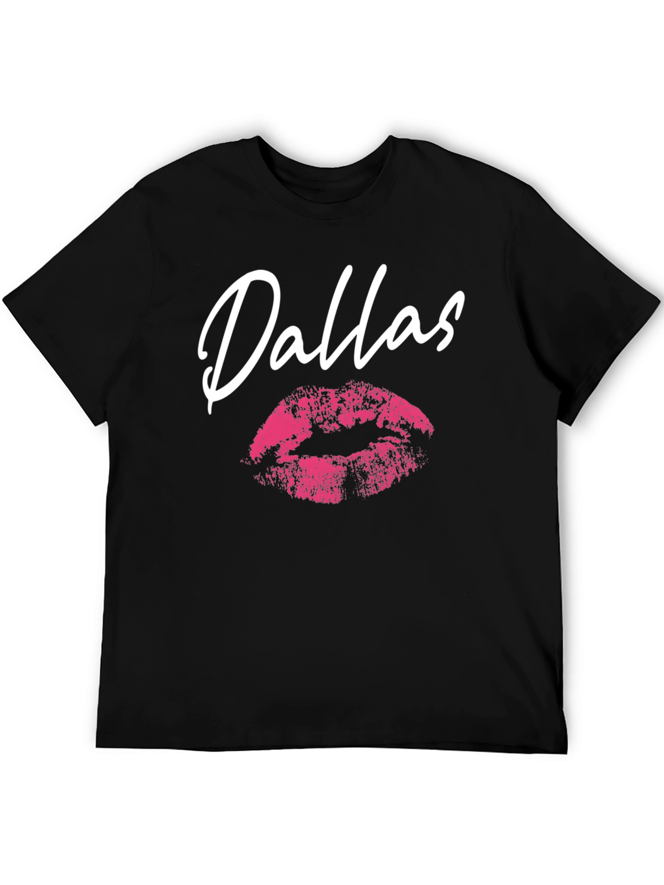Dallas Lips Graphic Black T-Shirt