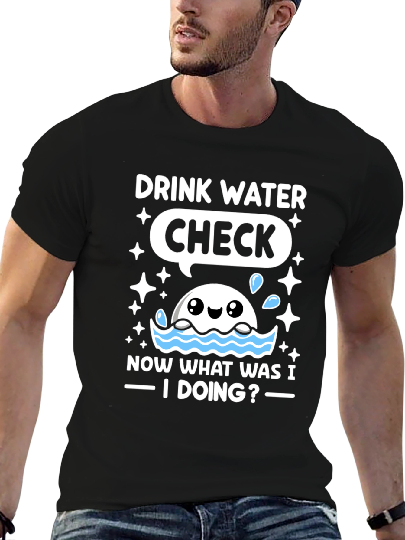 Drink Water Check T-Shirt