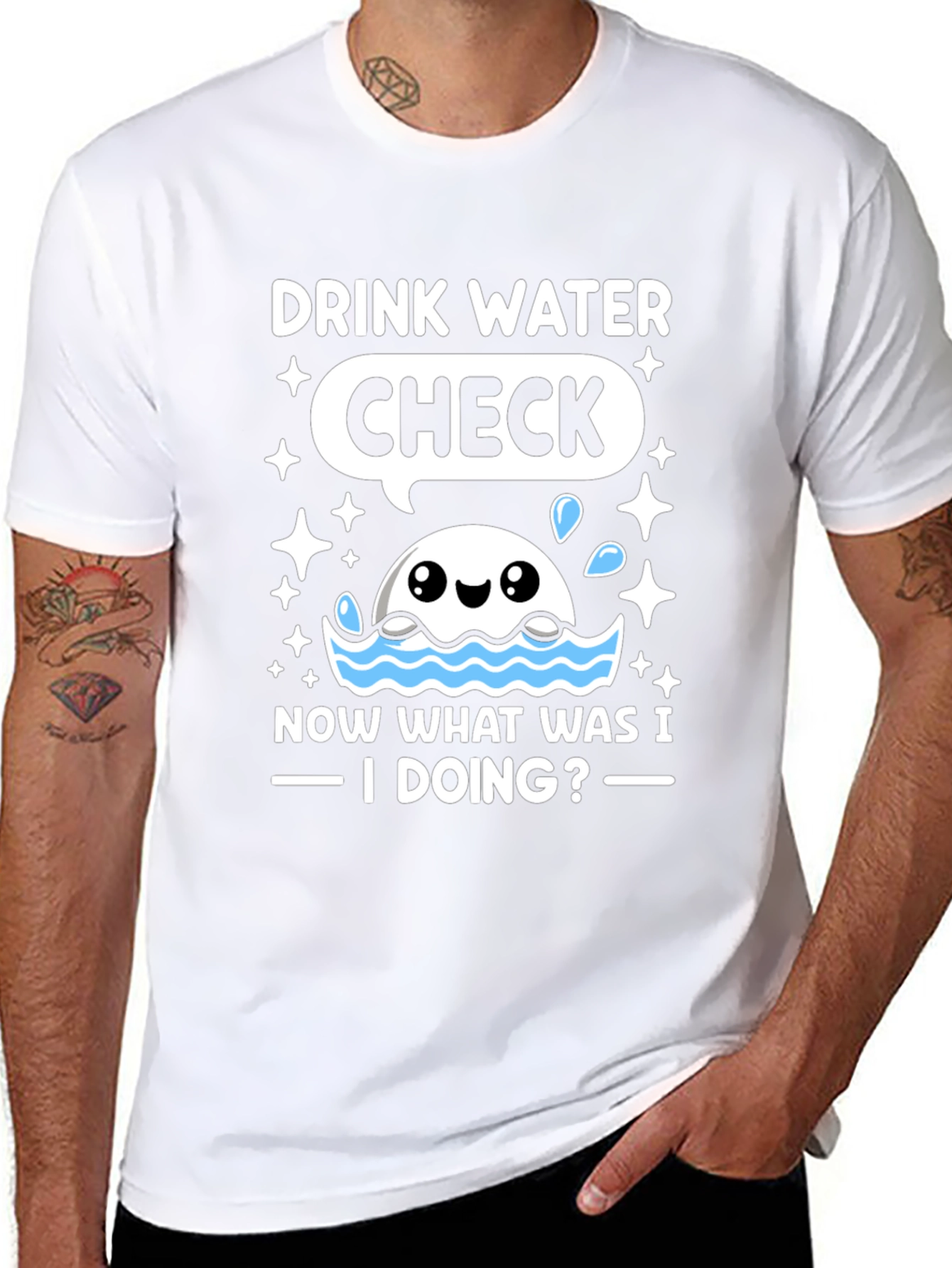 Drink Water Check T-Shirt
