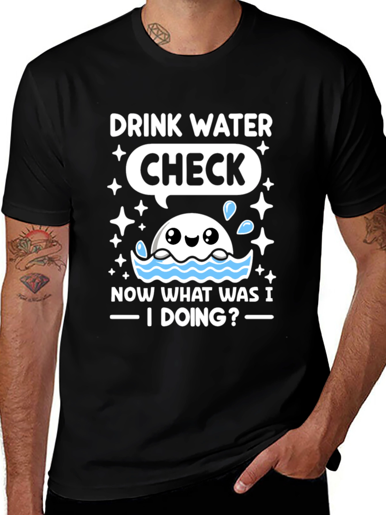 Drink Water Check T-Shirt