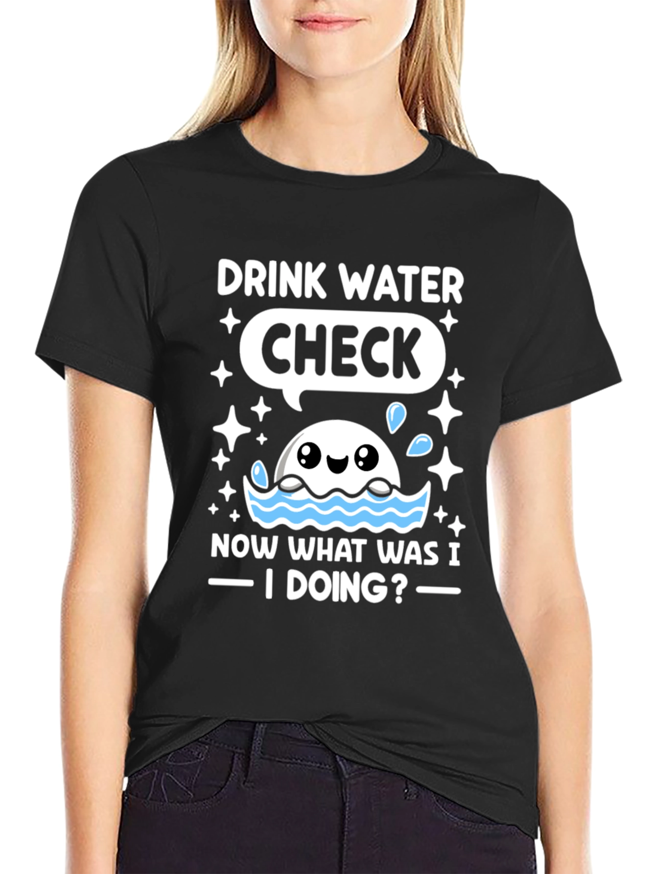Drink Water Check T-Shirt