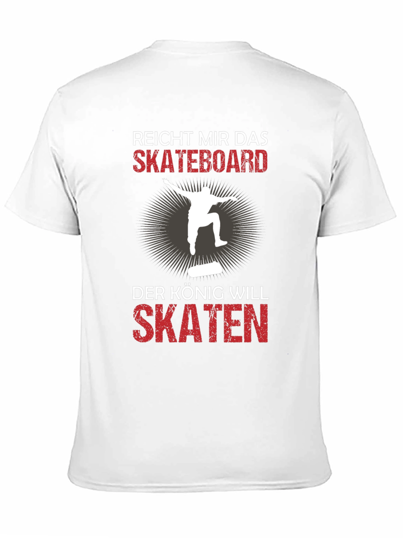 Skateboard King Graphic Tee - Black Cotton T-Shirt