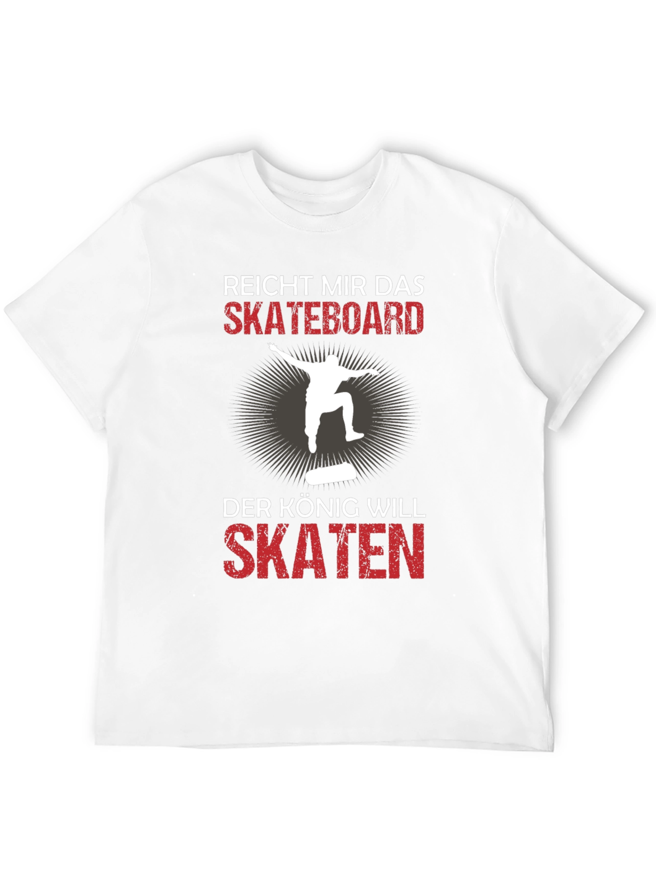 Skateboard King Graphic Tee - Black Cotton T-Shirt