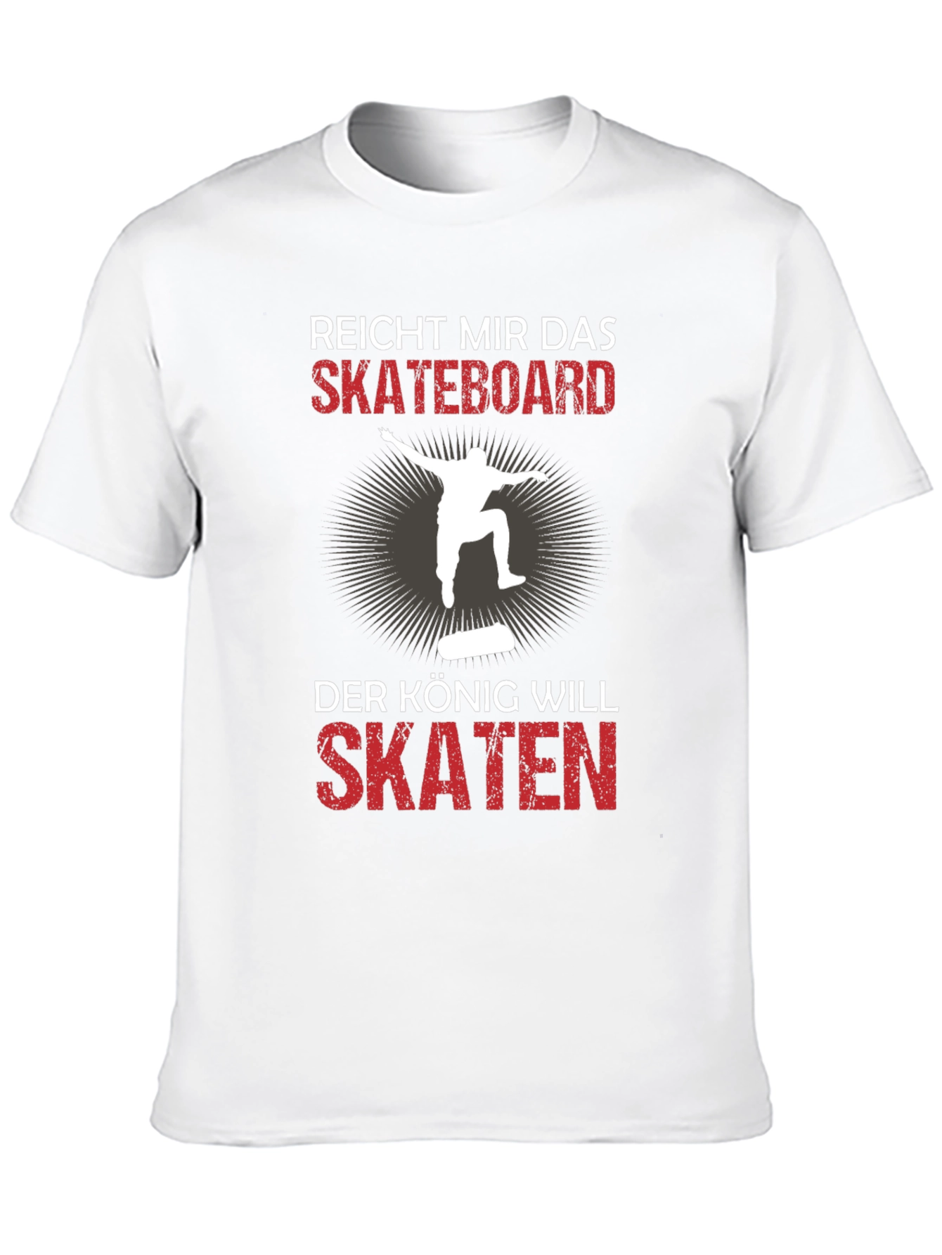 Skateboard King Graphic Tee - Black Cotton T-Shirt