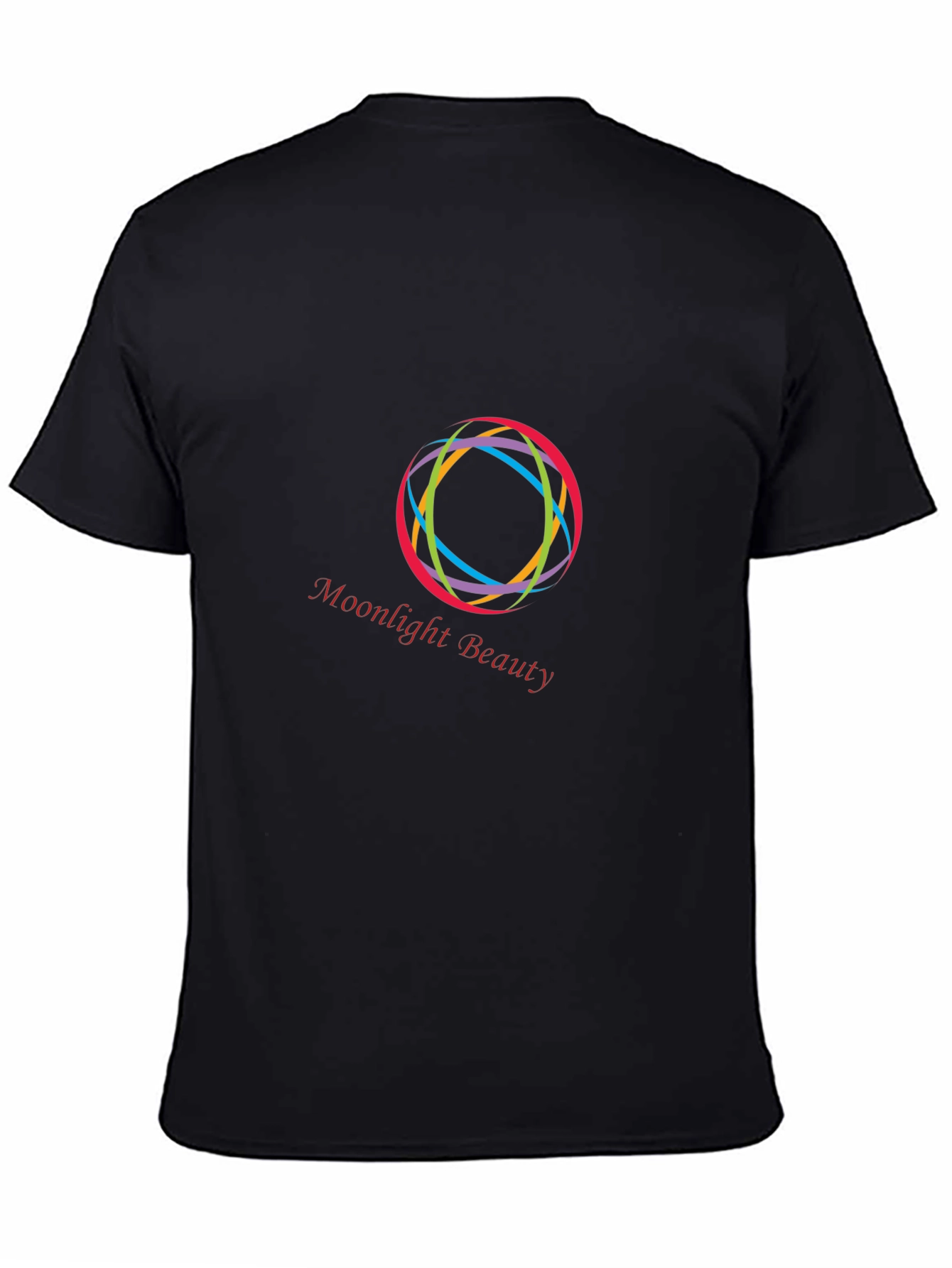 Mens Black Graphic Tee - Moonlight Beauty