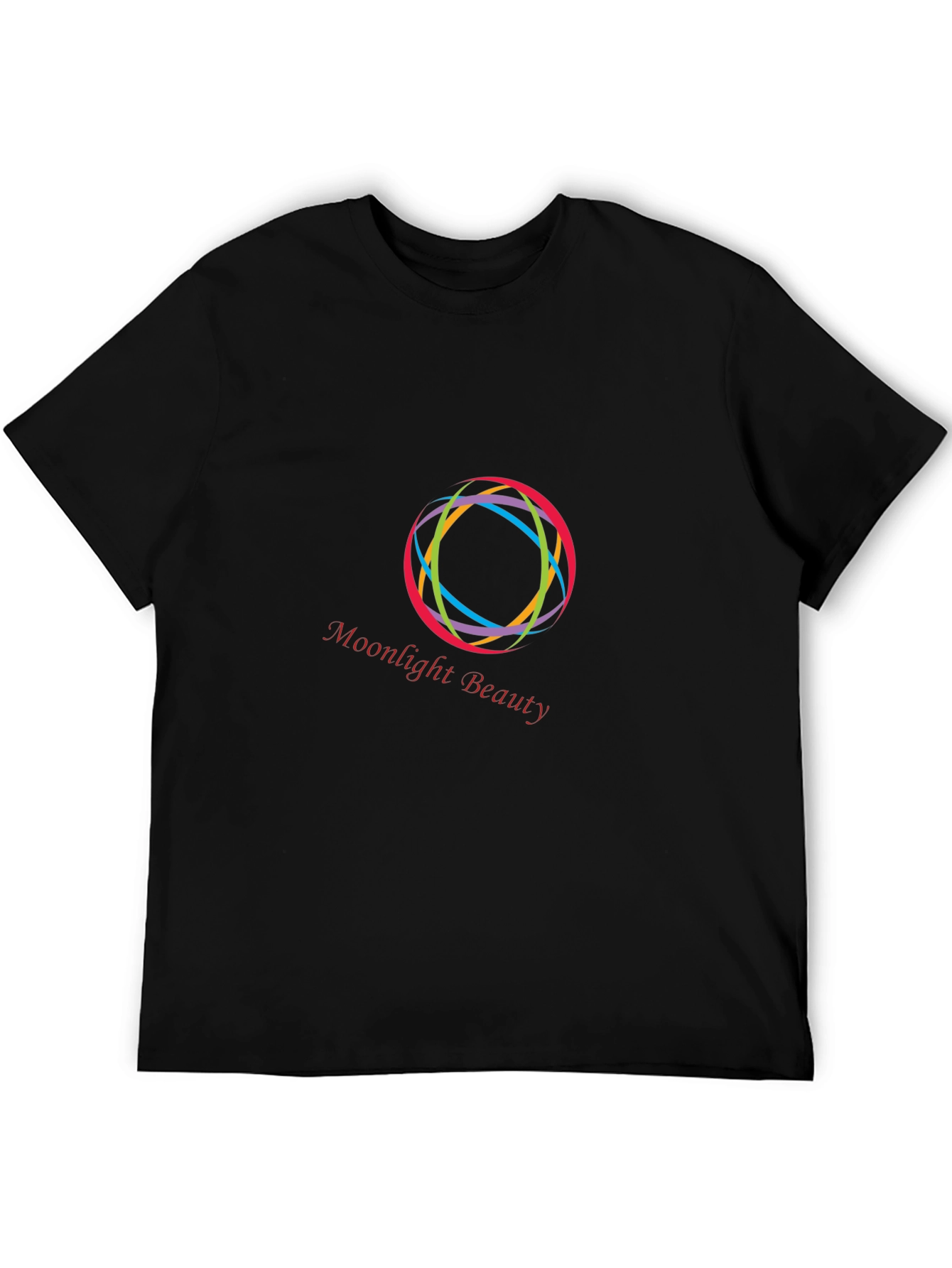 Mens Black Graphic Tee - Moonlight Beauty