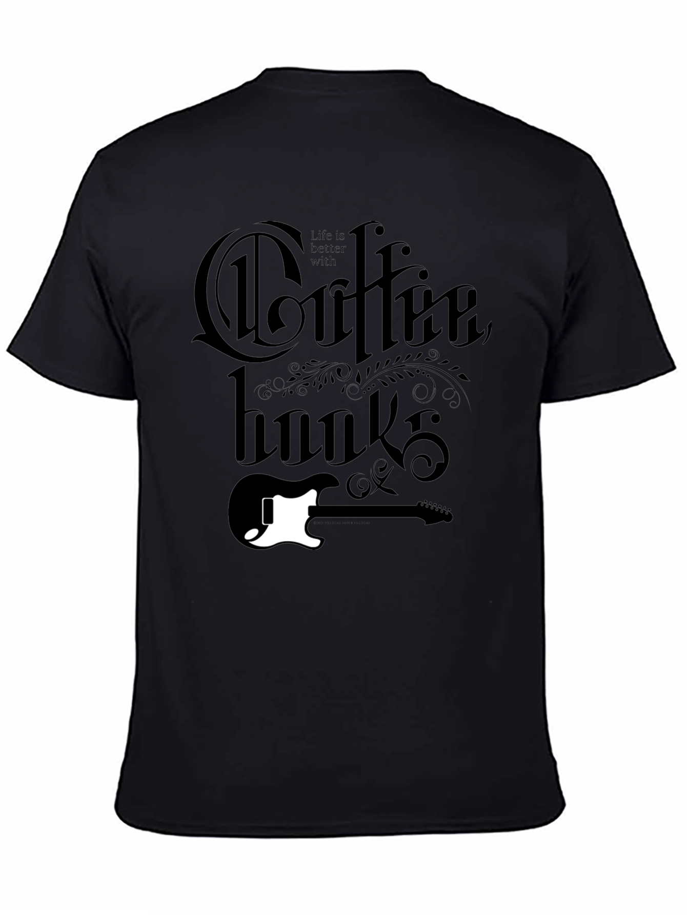 Coffee Hooks T-Shirt - Guitar Lovers Tee