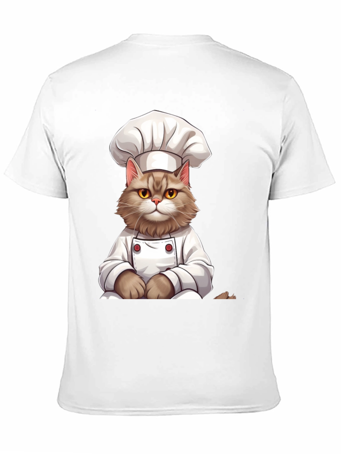Chef Cat Graphic T-Shirt - Funny Feline Cook Tee