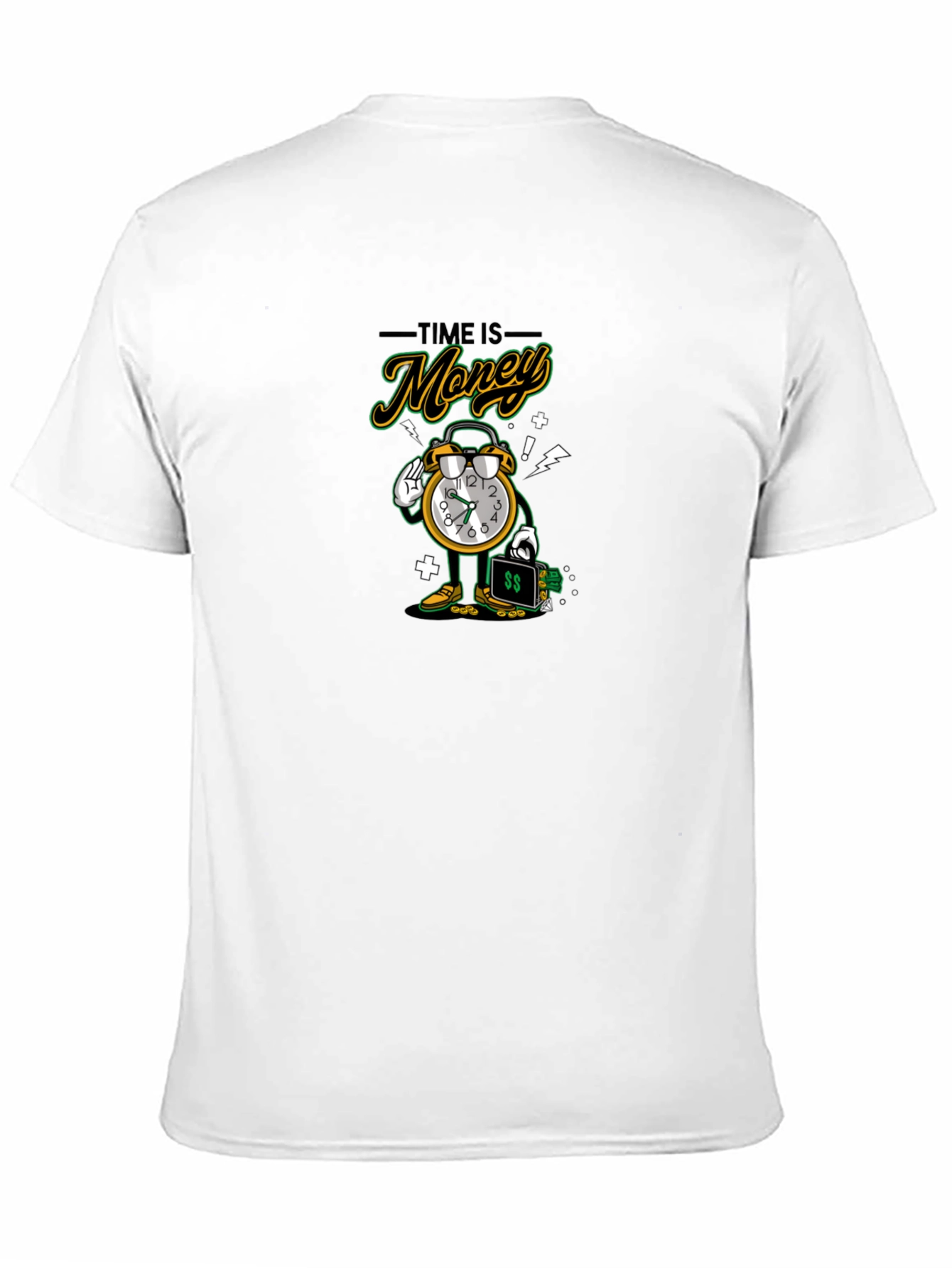 Time is Money Graphic Black T-Shirt