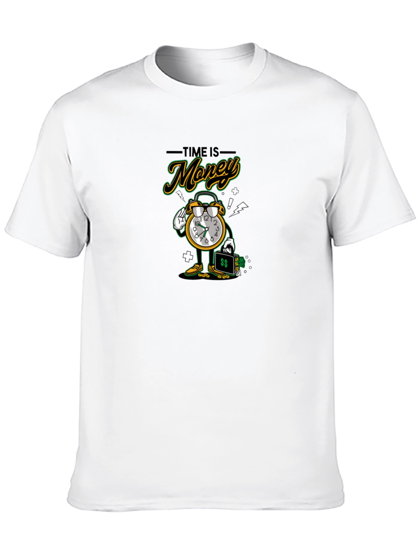 Time is Money Graphic Black T-Shirt