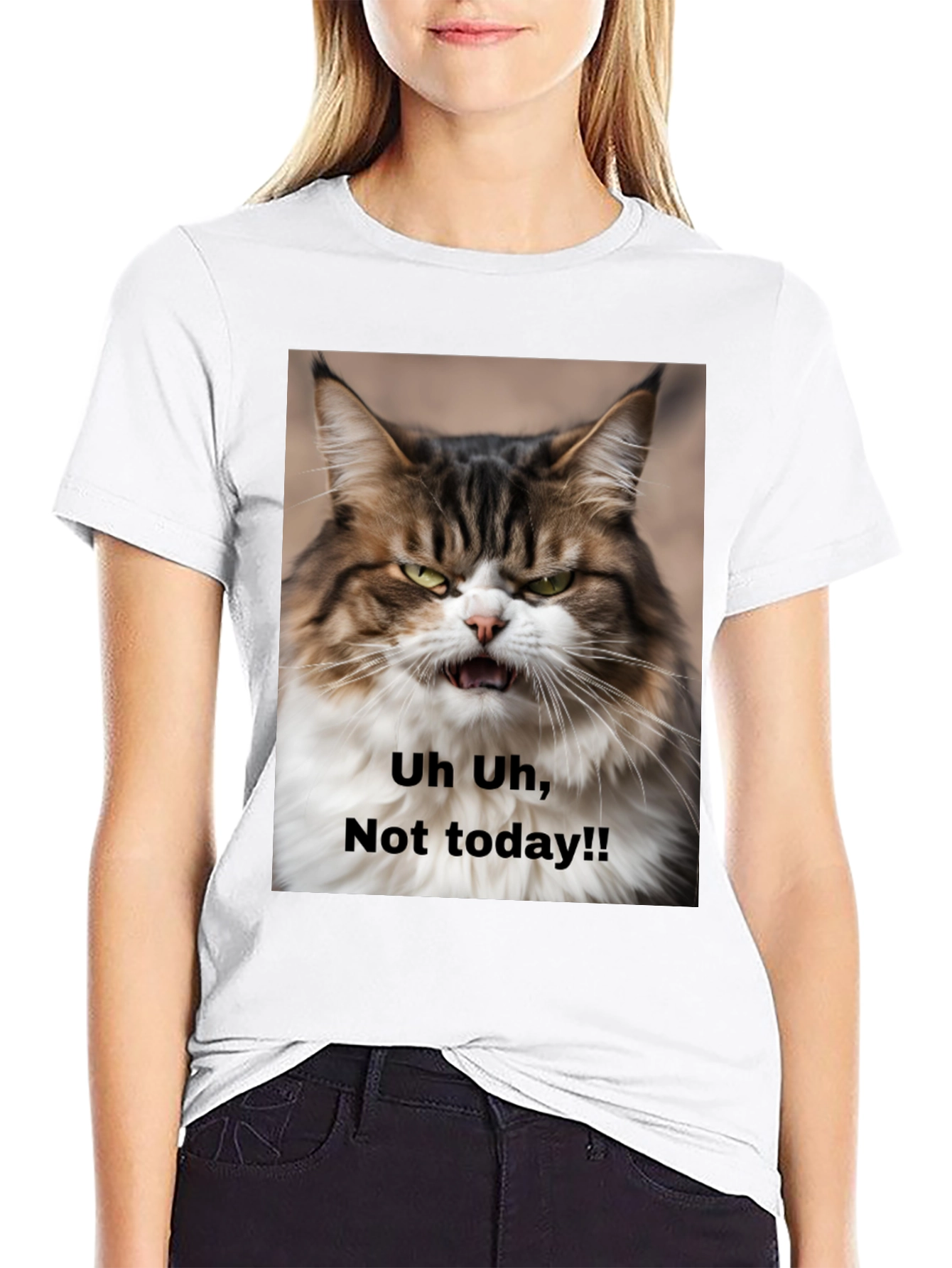 Grumpy Cat T-Shirt - Not Today! Unisex Black Tee