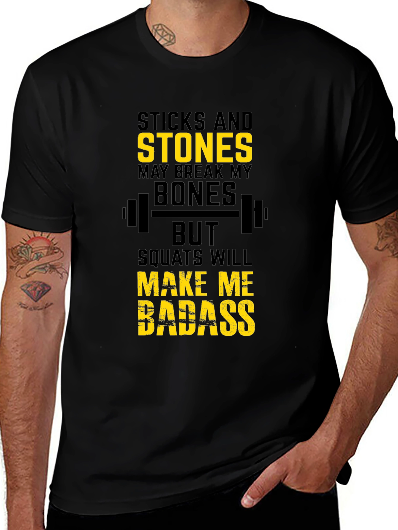 Sticks and Stones Squat T-Shirt