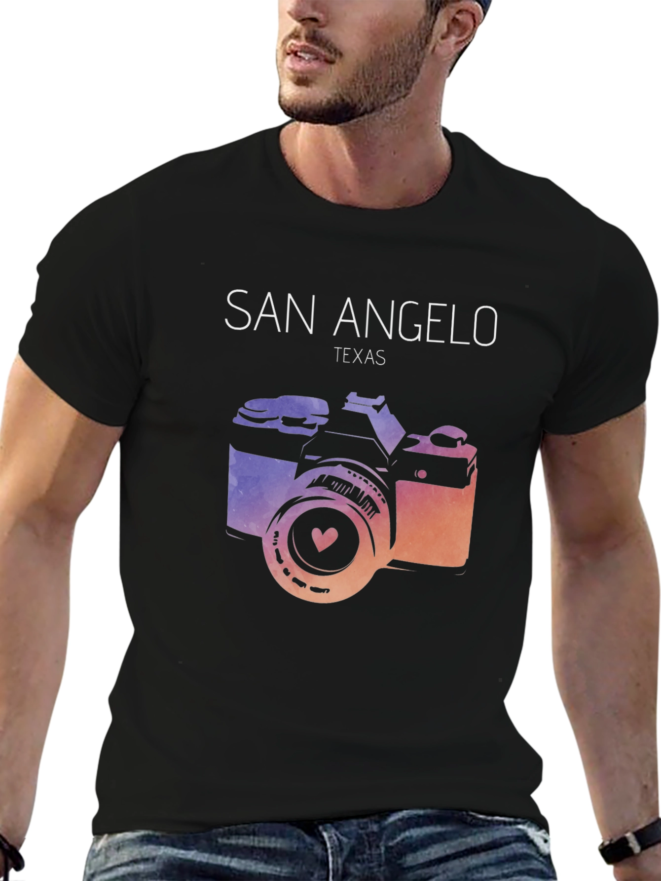 San Angelo Texas Camera Graphic T-Shirt