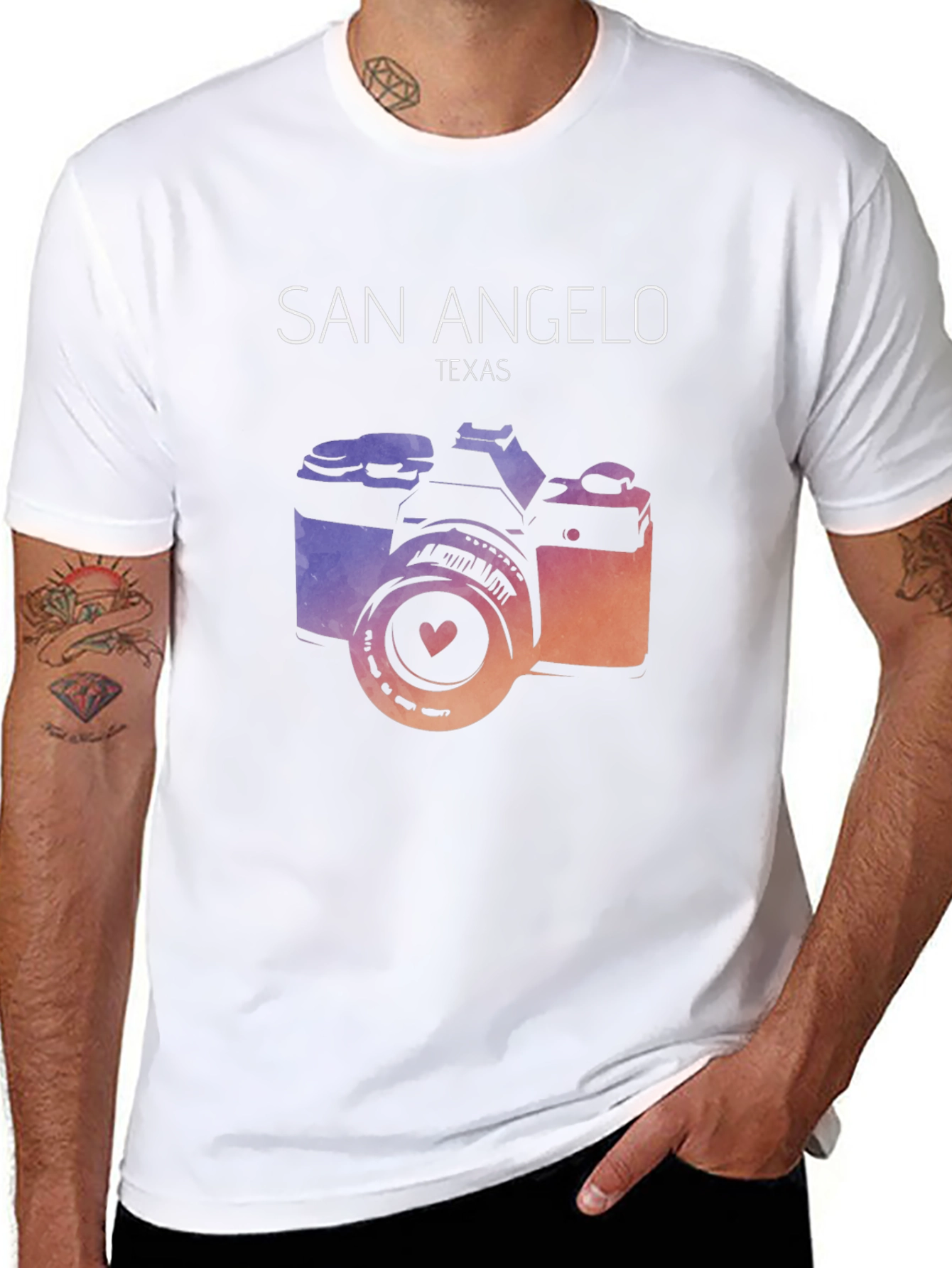 San Angelo Texas Camera Graphic T-Shirt