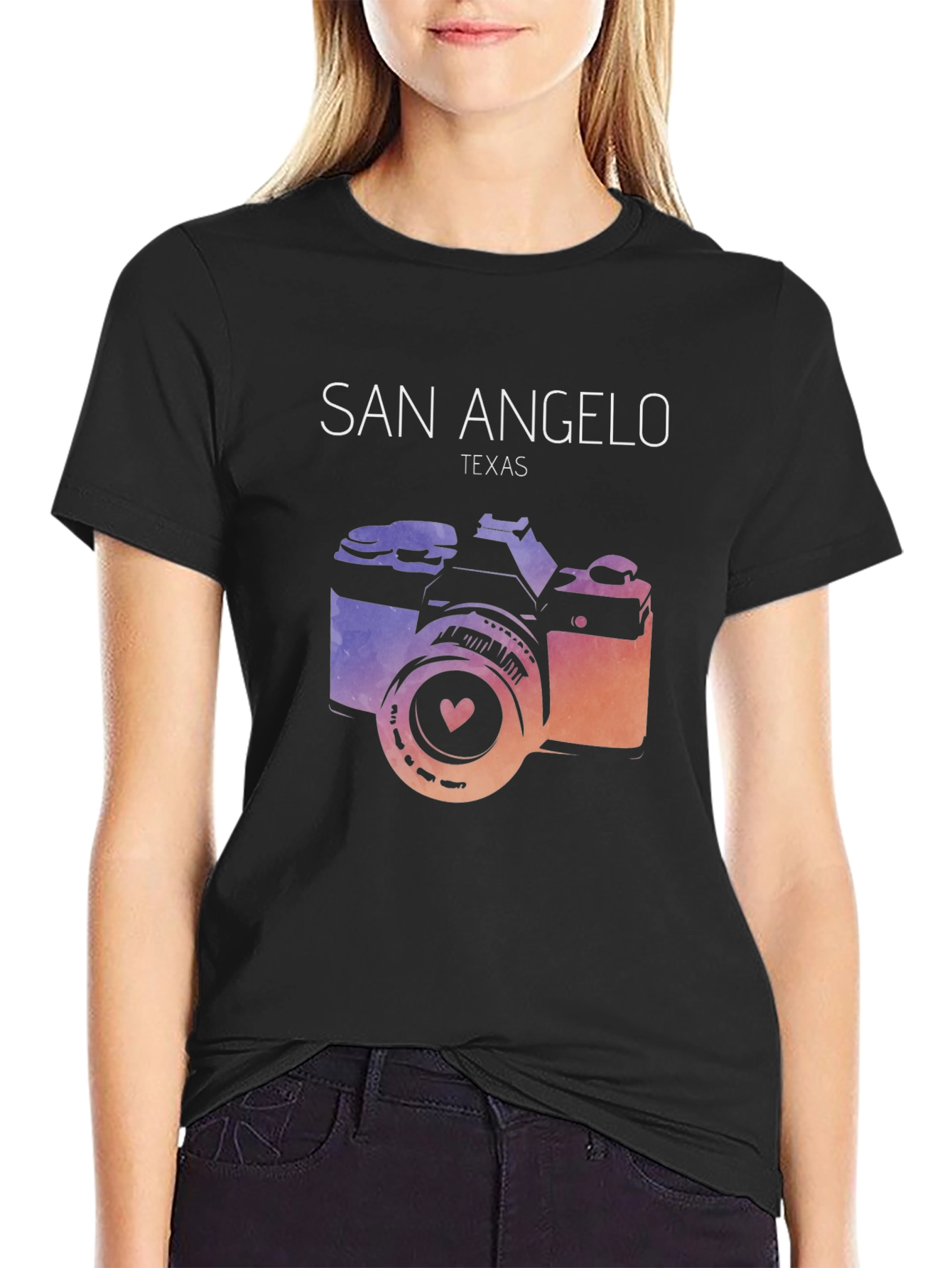 San Angelo Texas Camera Graphic T-Shirt