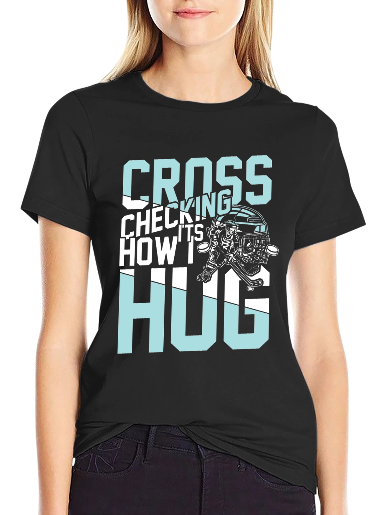Cross Checking Hockey T-Shirt