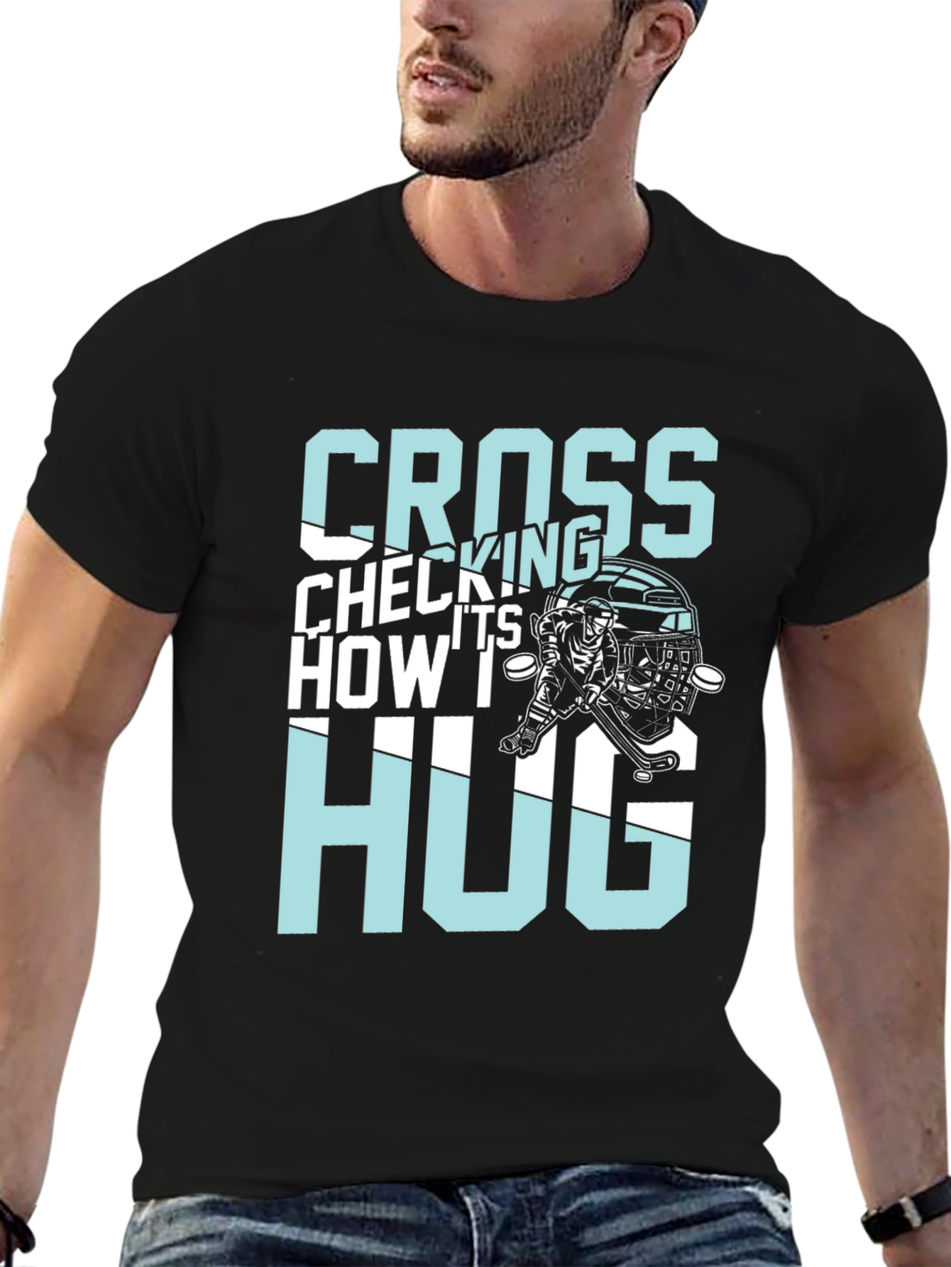 Cross Checking Hockey T-Shirt