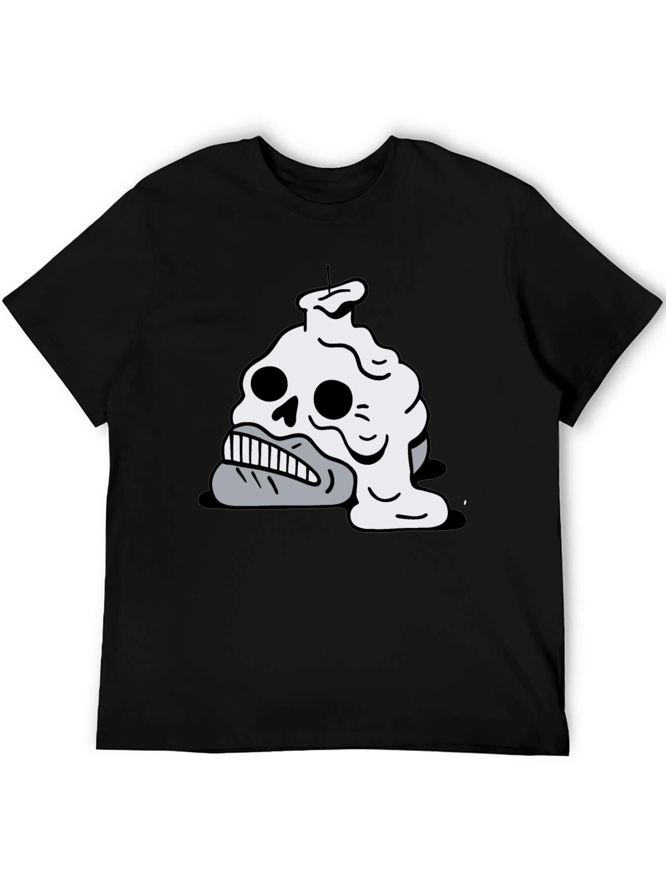 Melting Skull Candle Graphic T-Shirt