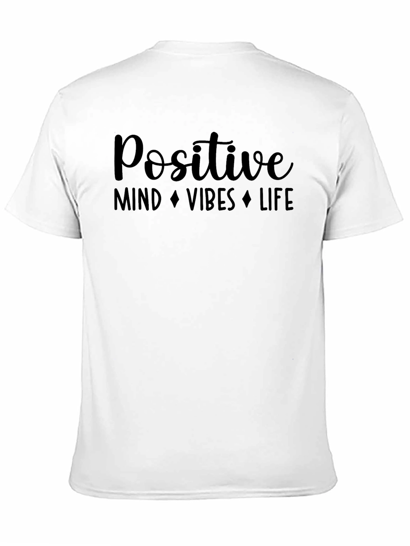 Positive Mind Vibes Life Black Graphic Tee