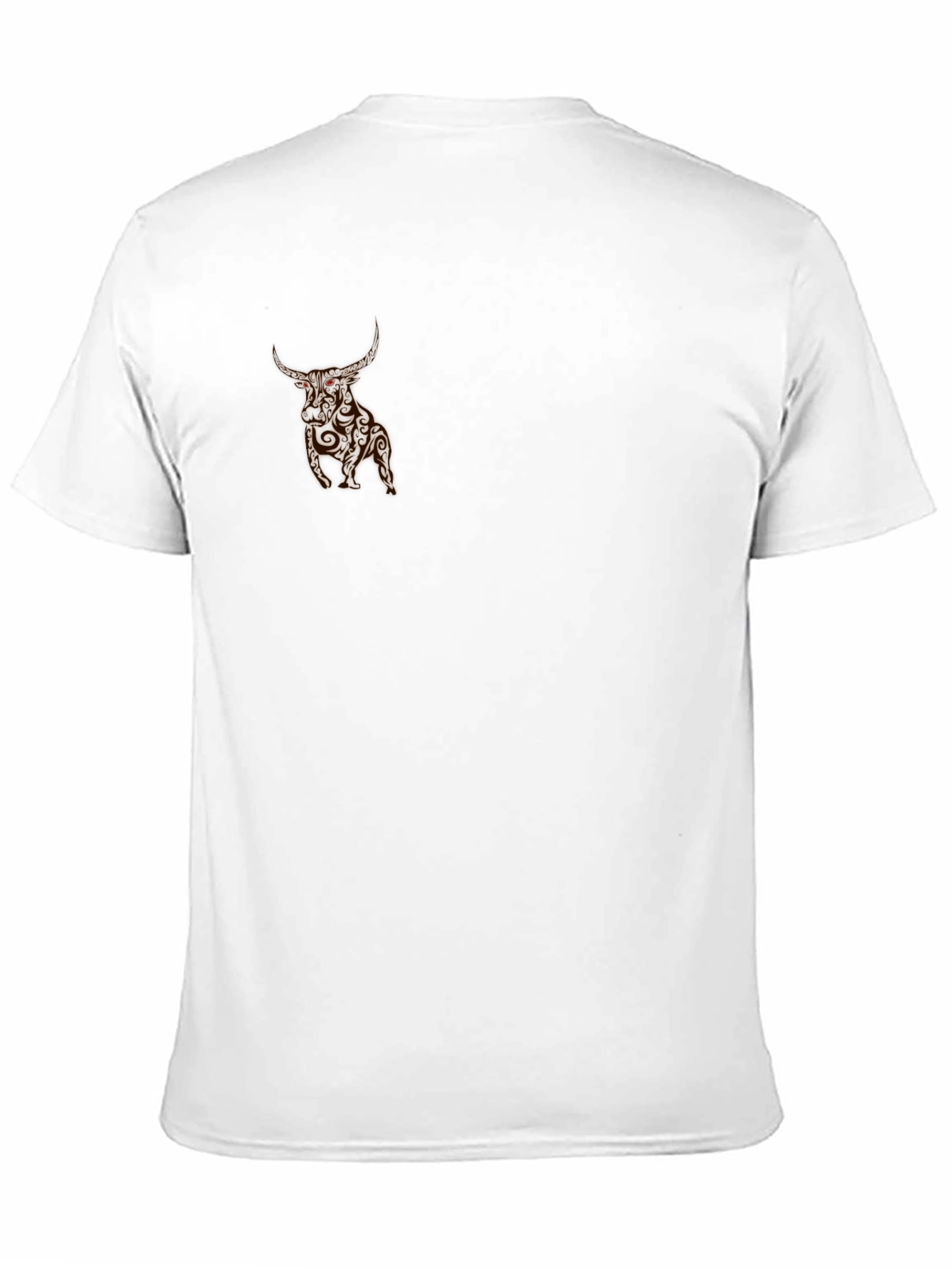 Mens Black T-Shirt with Bull Graphic