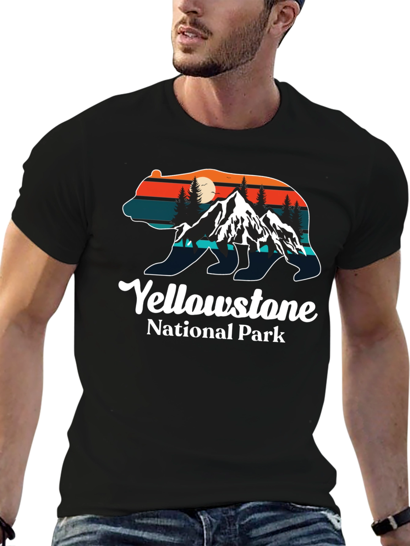 Yellowstone National Park Bear Silhouette T-Shirt