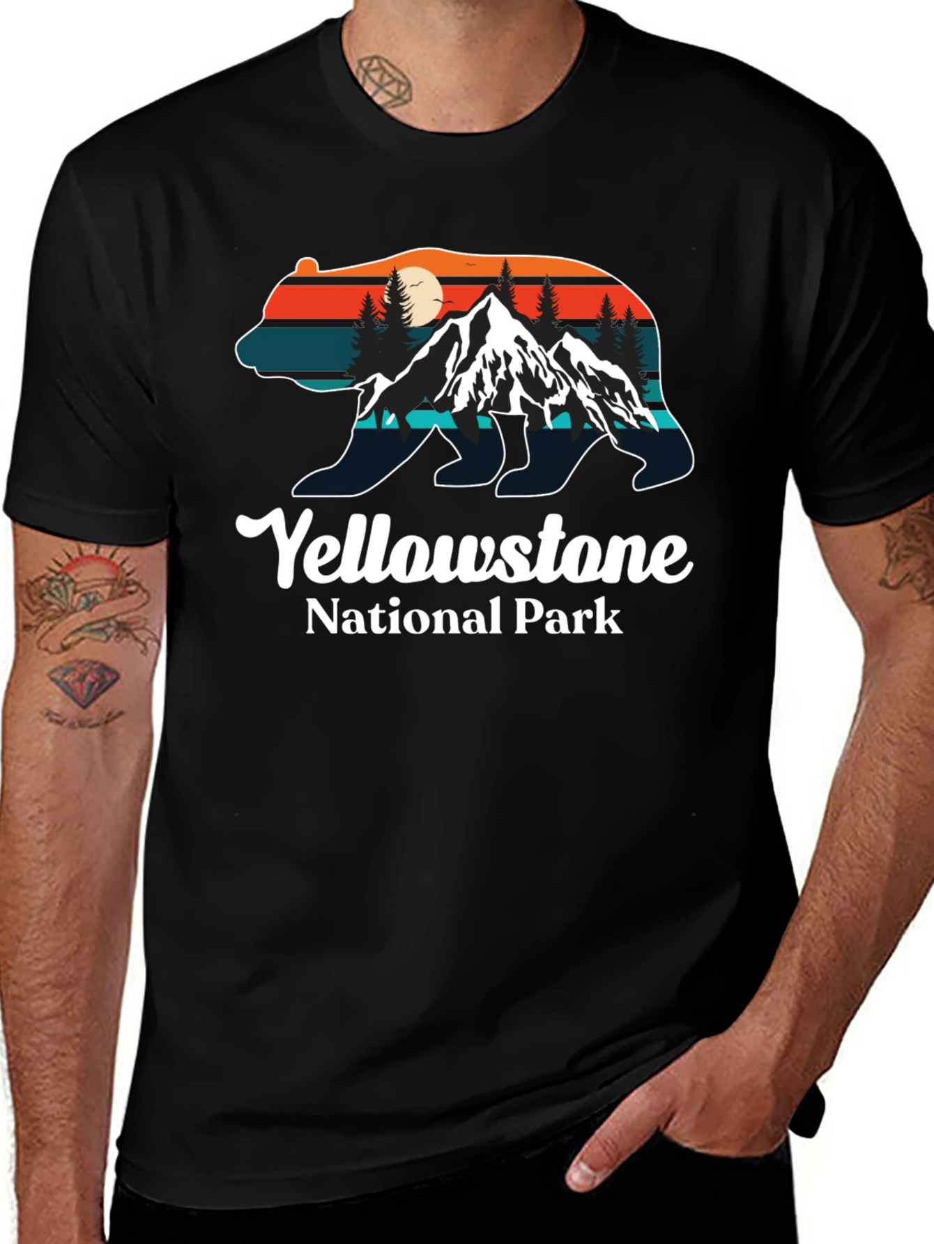 Yellowstone National Park Bear Silhouette T-Shirt