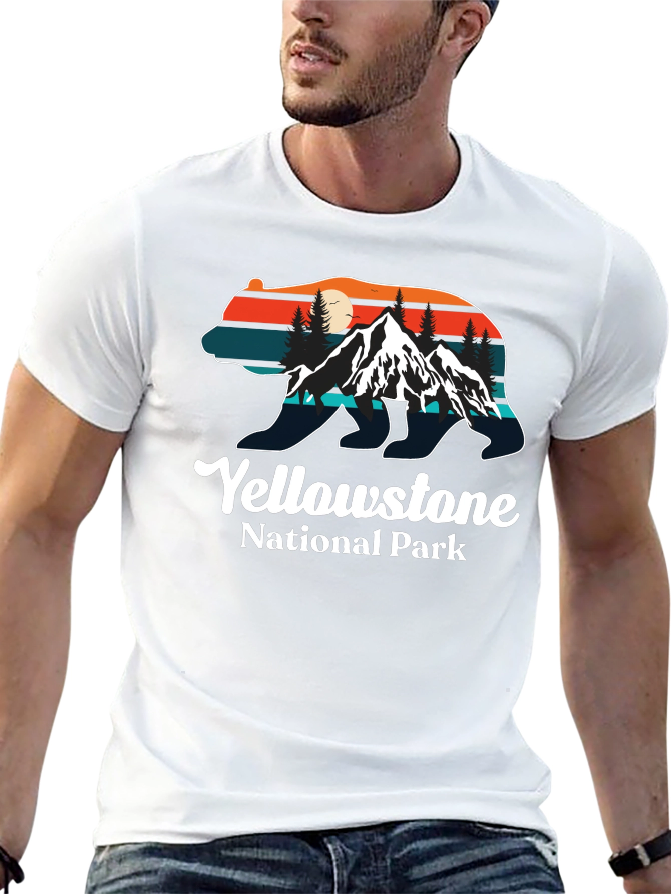 Yellowstone National Park Bear Silhouette T-Shirt