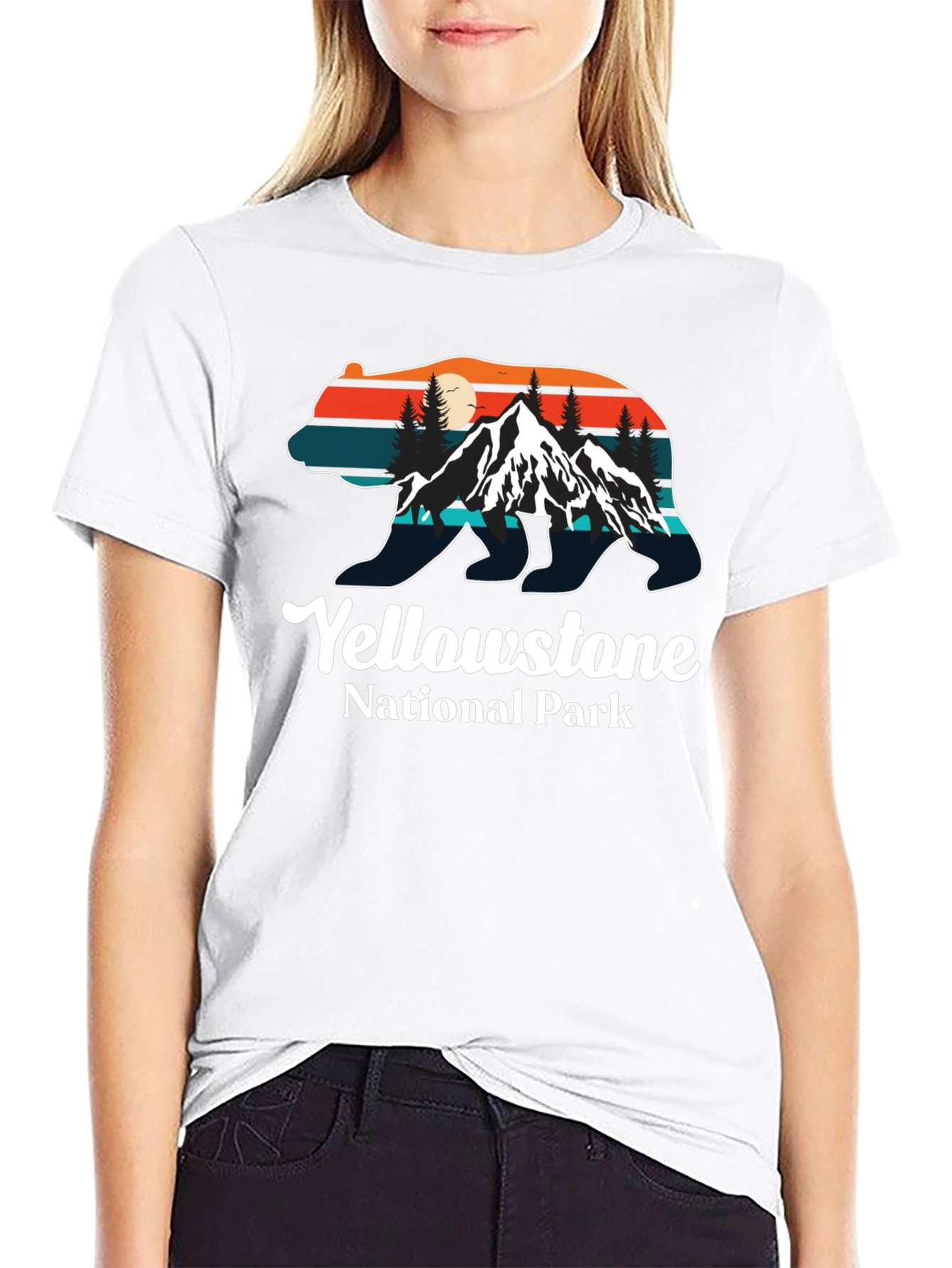 Yellowstone National Park Bear Silhouette T-Shirt