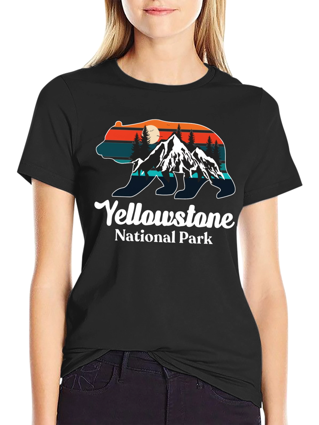 Yellowstone National Park Bear Silhouette T-Shirt