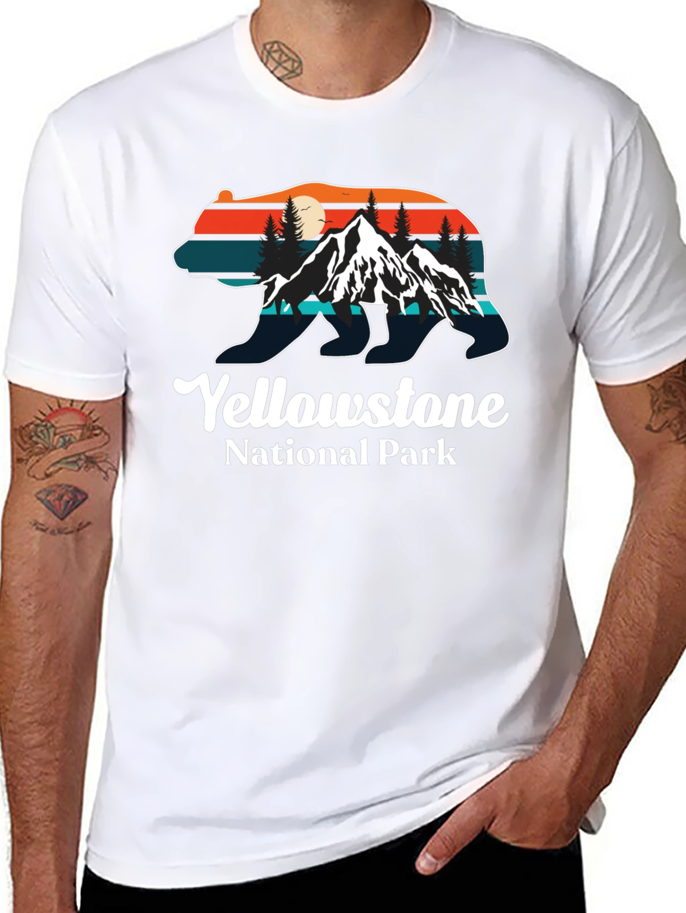 Yellowstone National Park Bear Silhouette T-Shirt