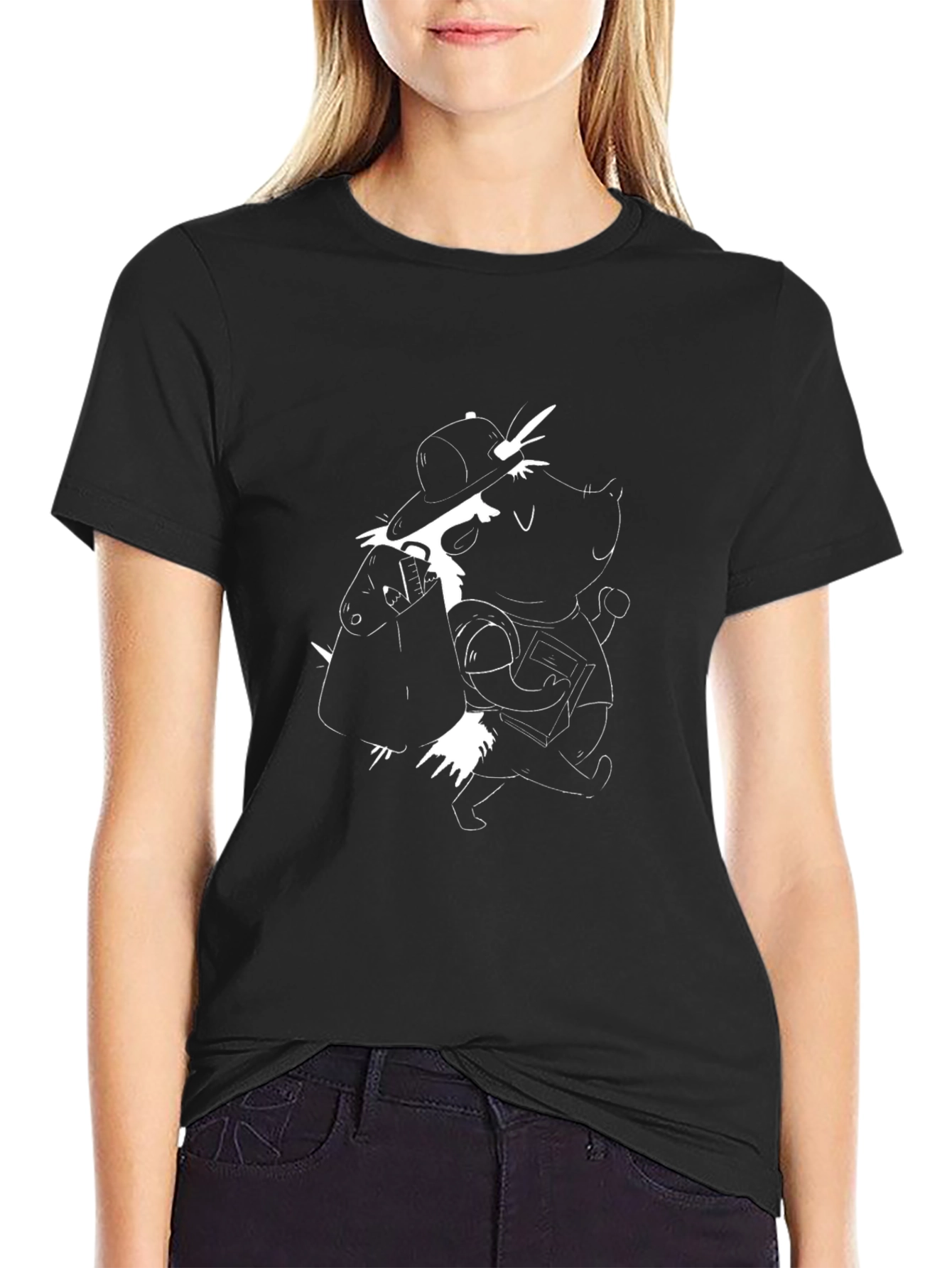 Cool Graphic Tee - Black Pig Design