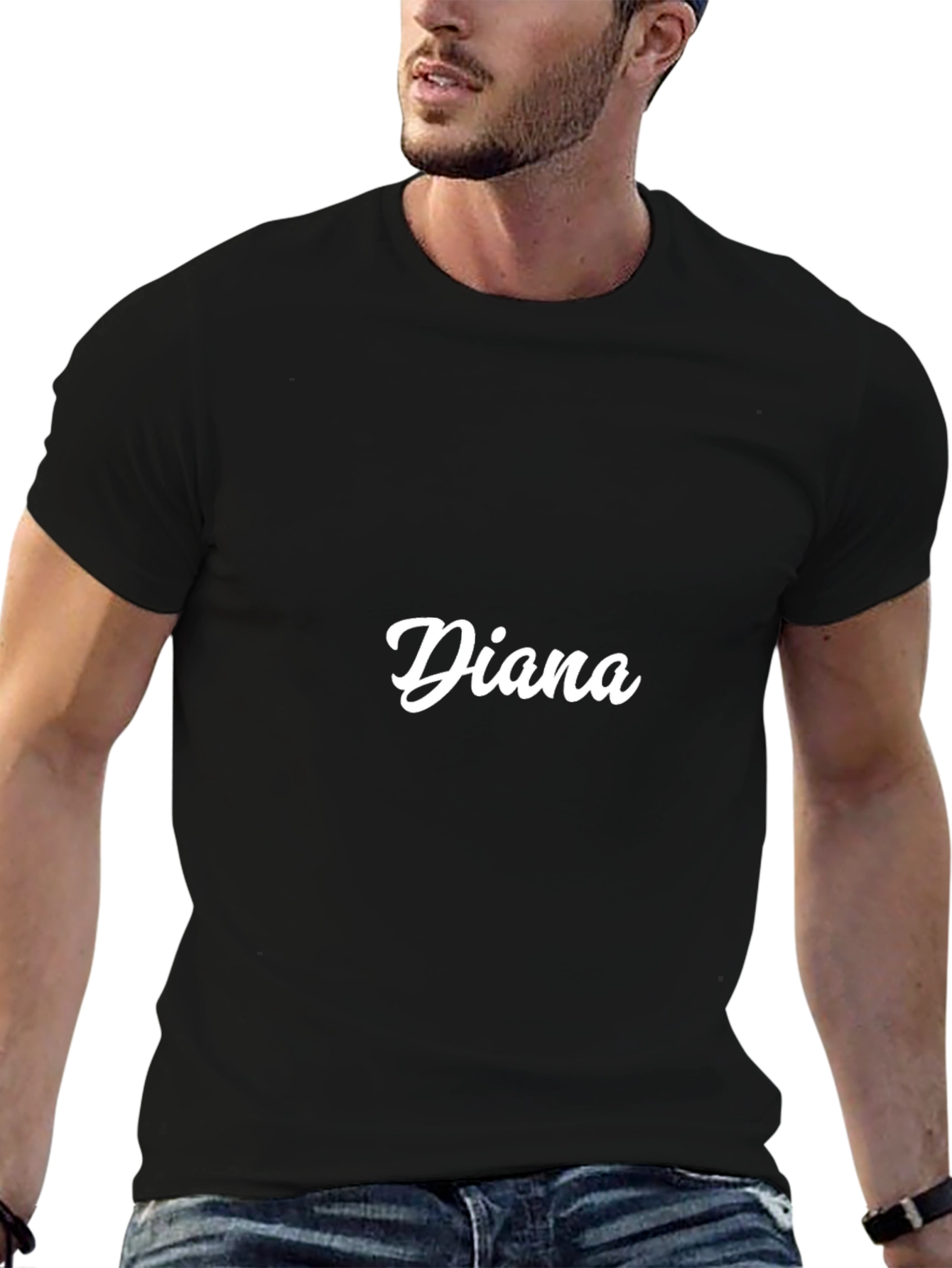 Personalized Diana Black T-Shirt
