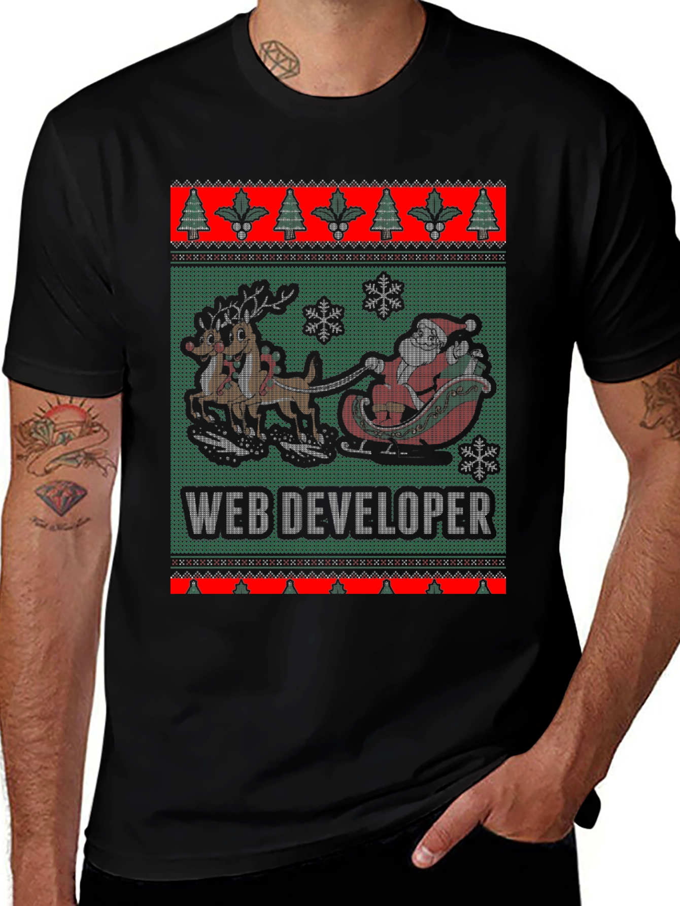 Web Developer Christmas Sweater T-Shirt