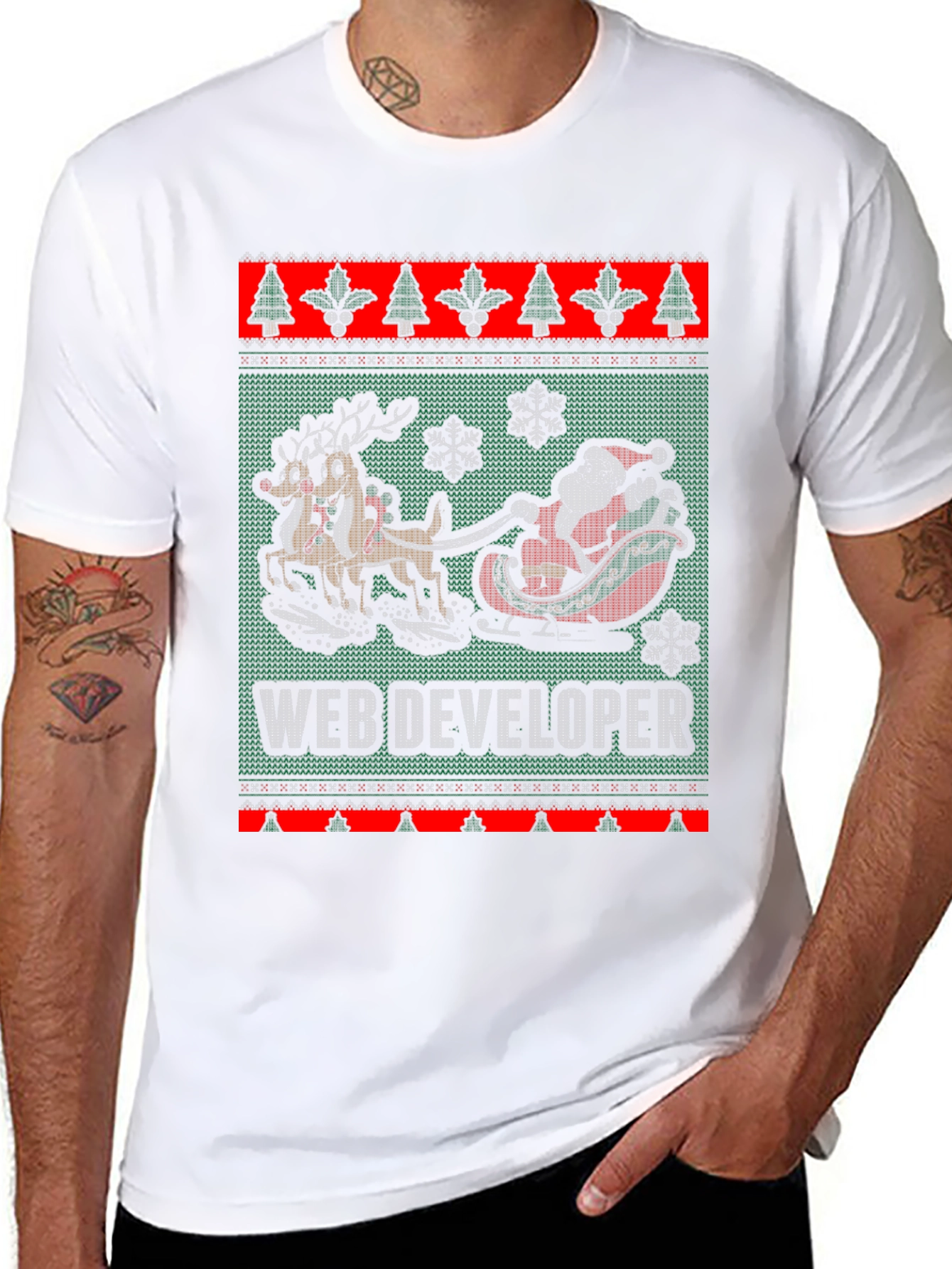 Web Developer Christmas Sweater T-Shirt