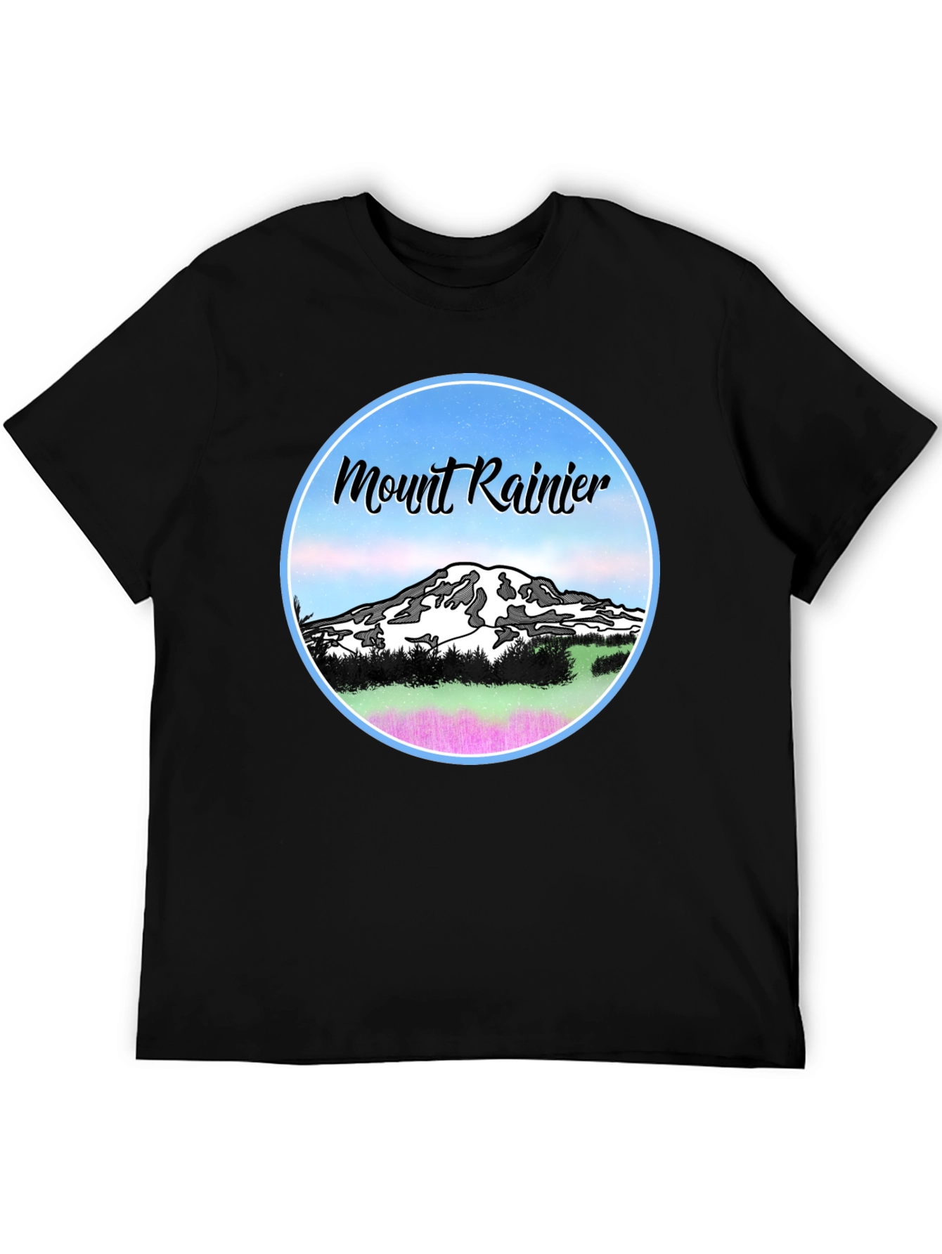 Mount Rainier Graphic T-Shirt - Black