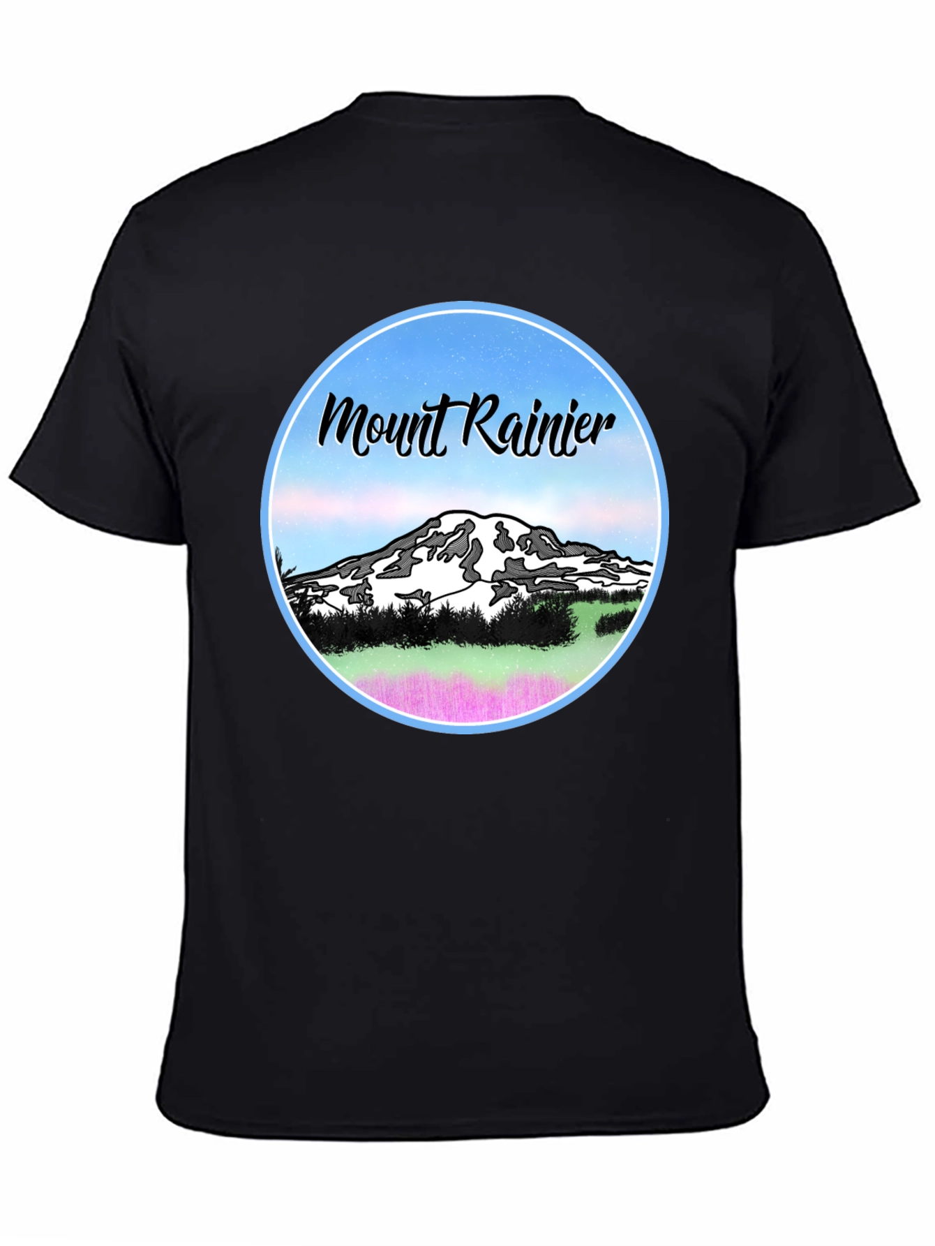 Mount Rainier Graphic T-Shirt - Black