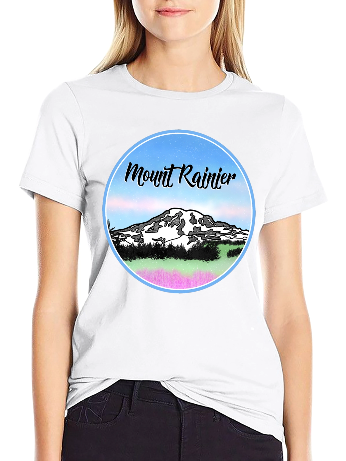 Mount Rainier Graphic T-Shirt - Black