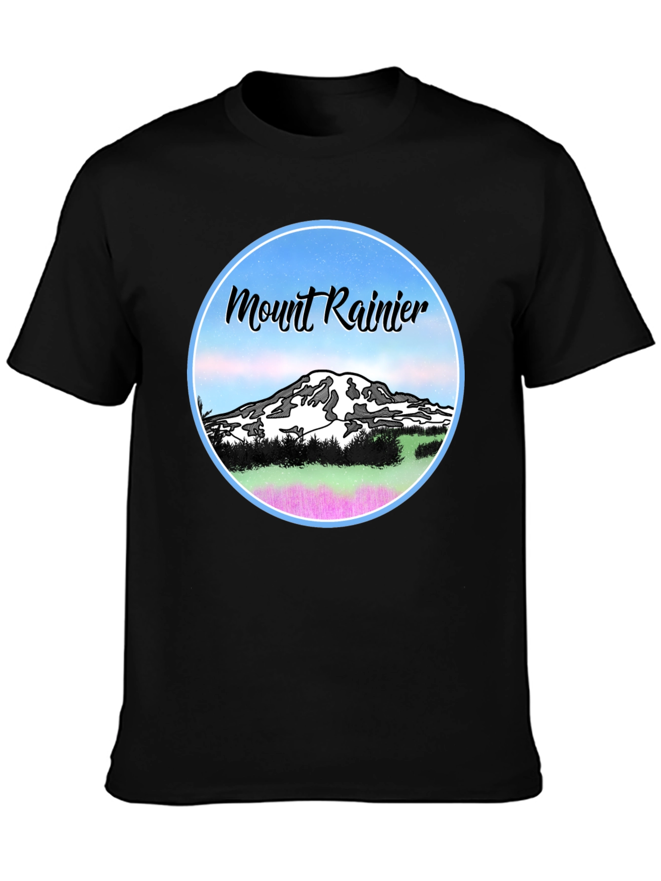 Mount Rainier Graphic T-Shirt - Black