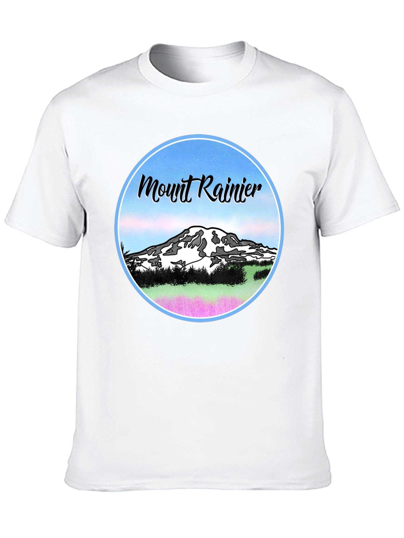 Mount Rainier Graphic T-Shirt - Black