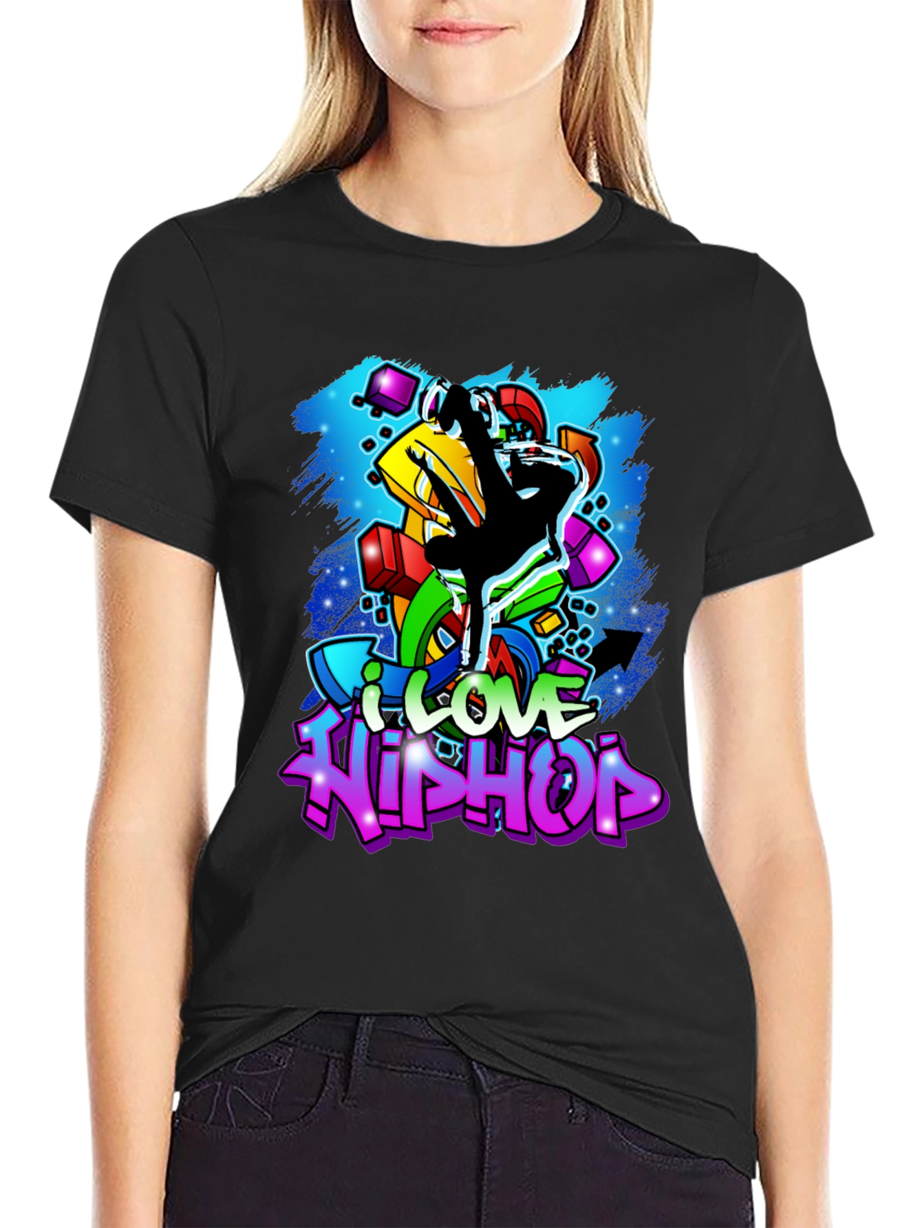 I Love Hip Hop T-Shirt - Graffiti Art Tee